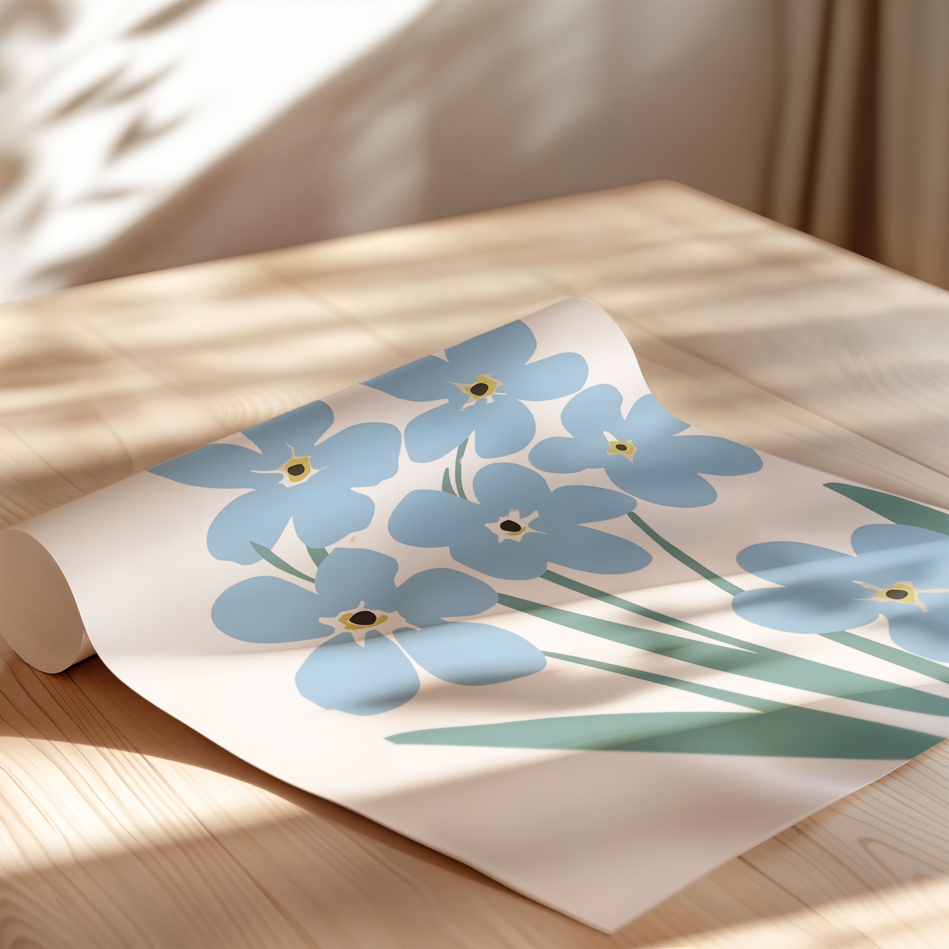 Botanical Garden Blue Blossom Minimal