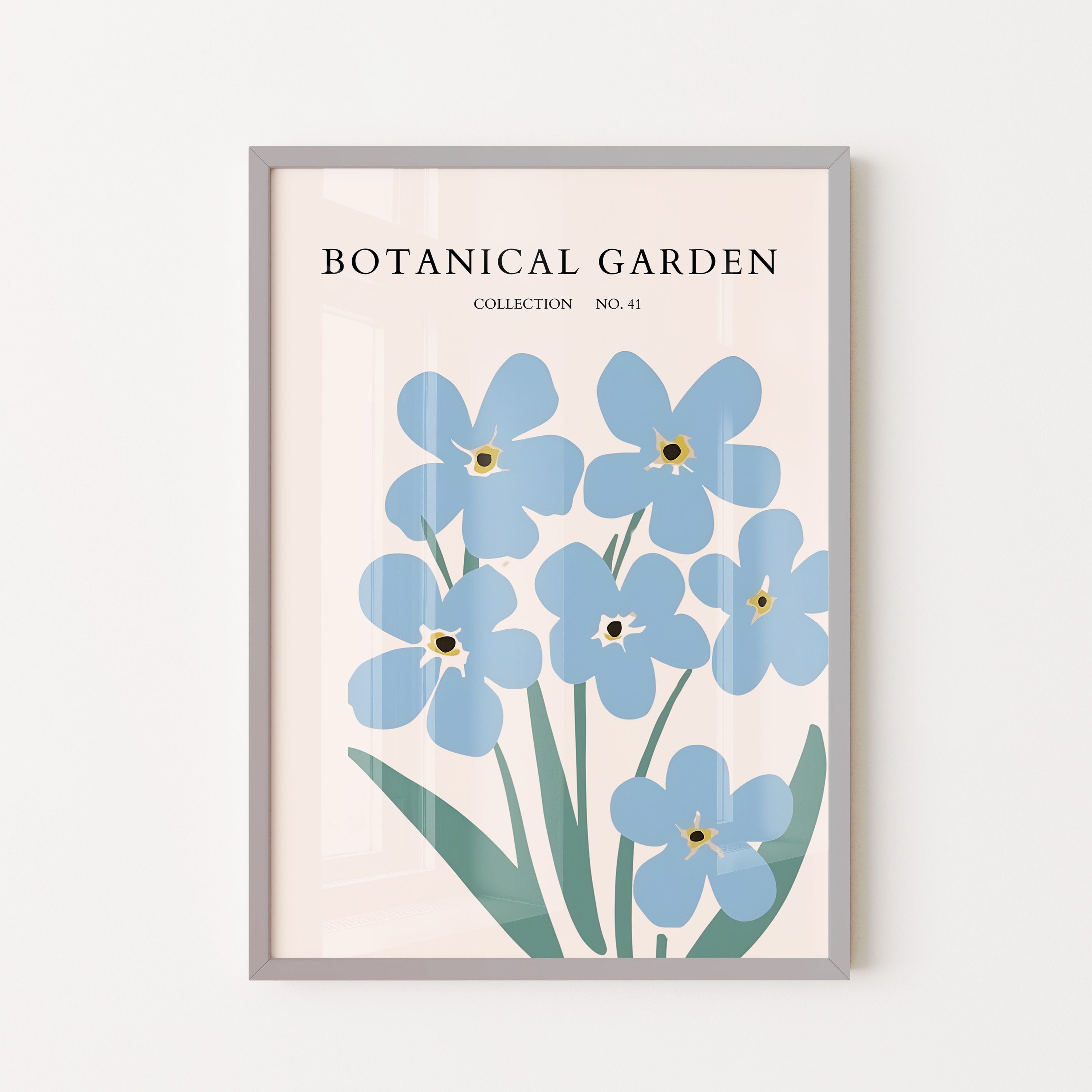 Botanical Garden Blue Blossom Minimal