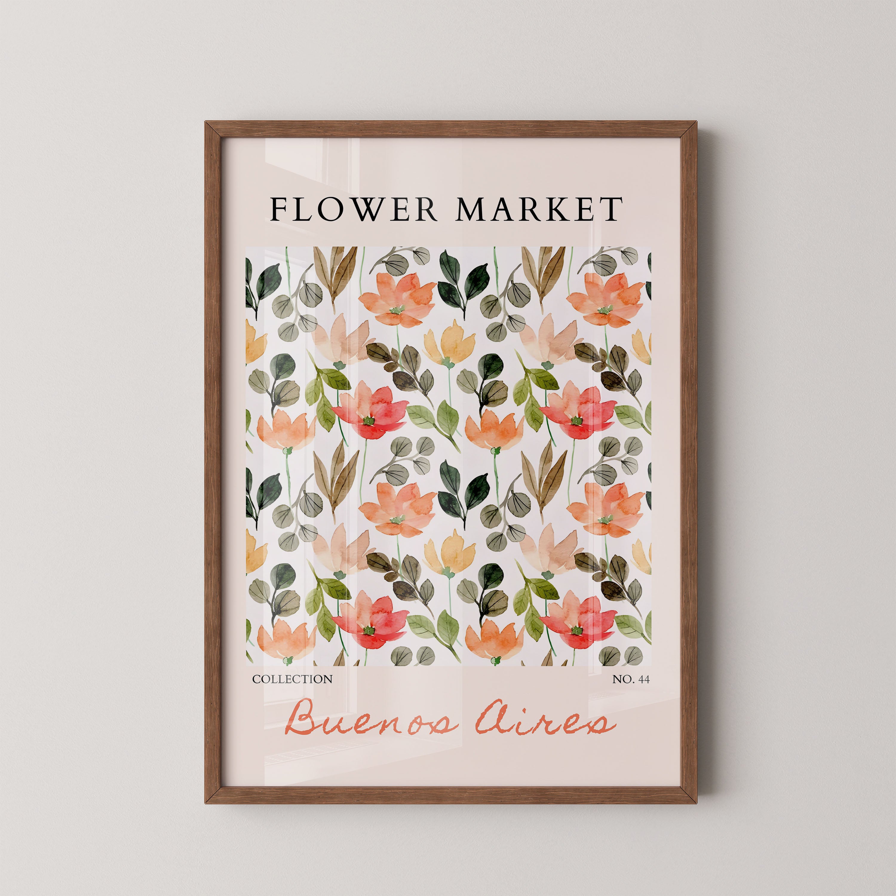 BueNo Borders Aires Soft Floral Natural Pattern