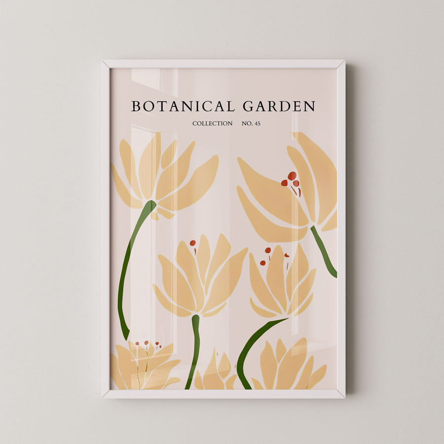 Botanical Garden Golden Floral Minimal