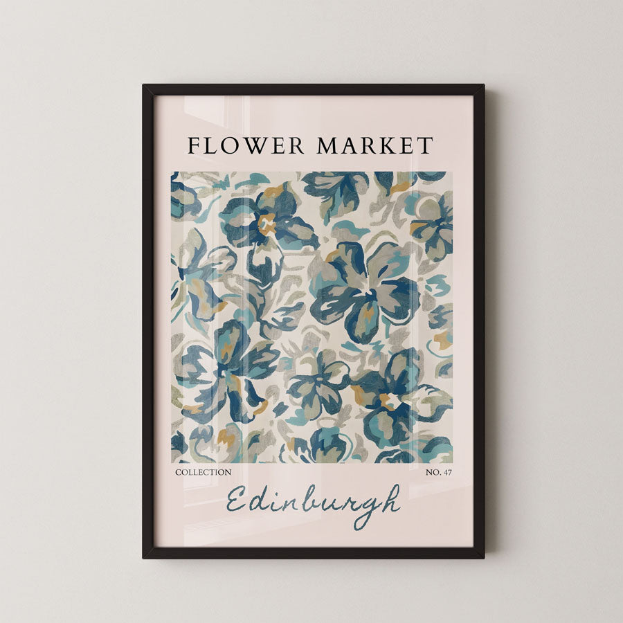 Edinburgh Blue Floral Texture