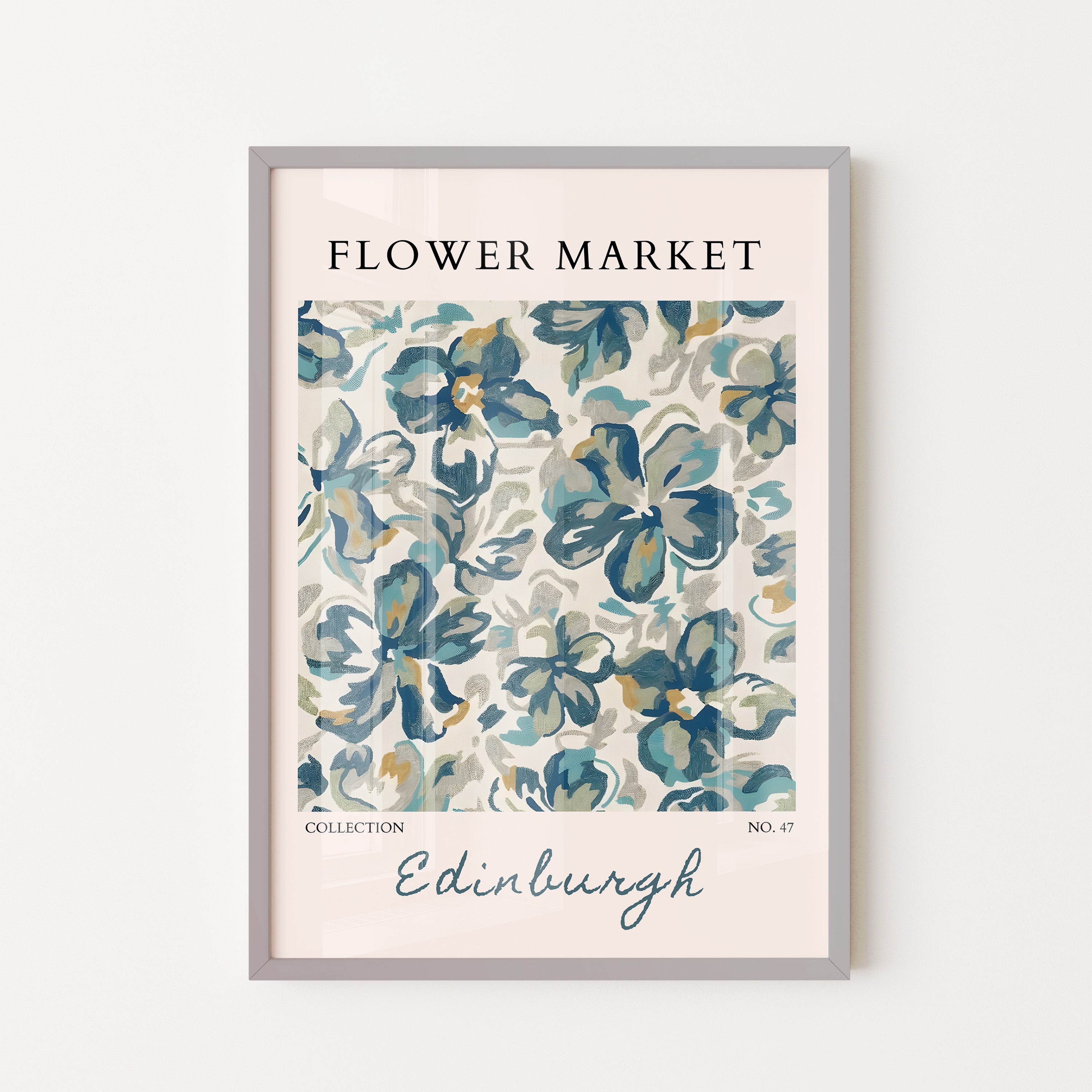 Edinburgh Blue Floral Texture