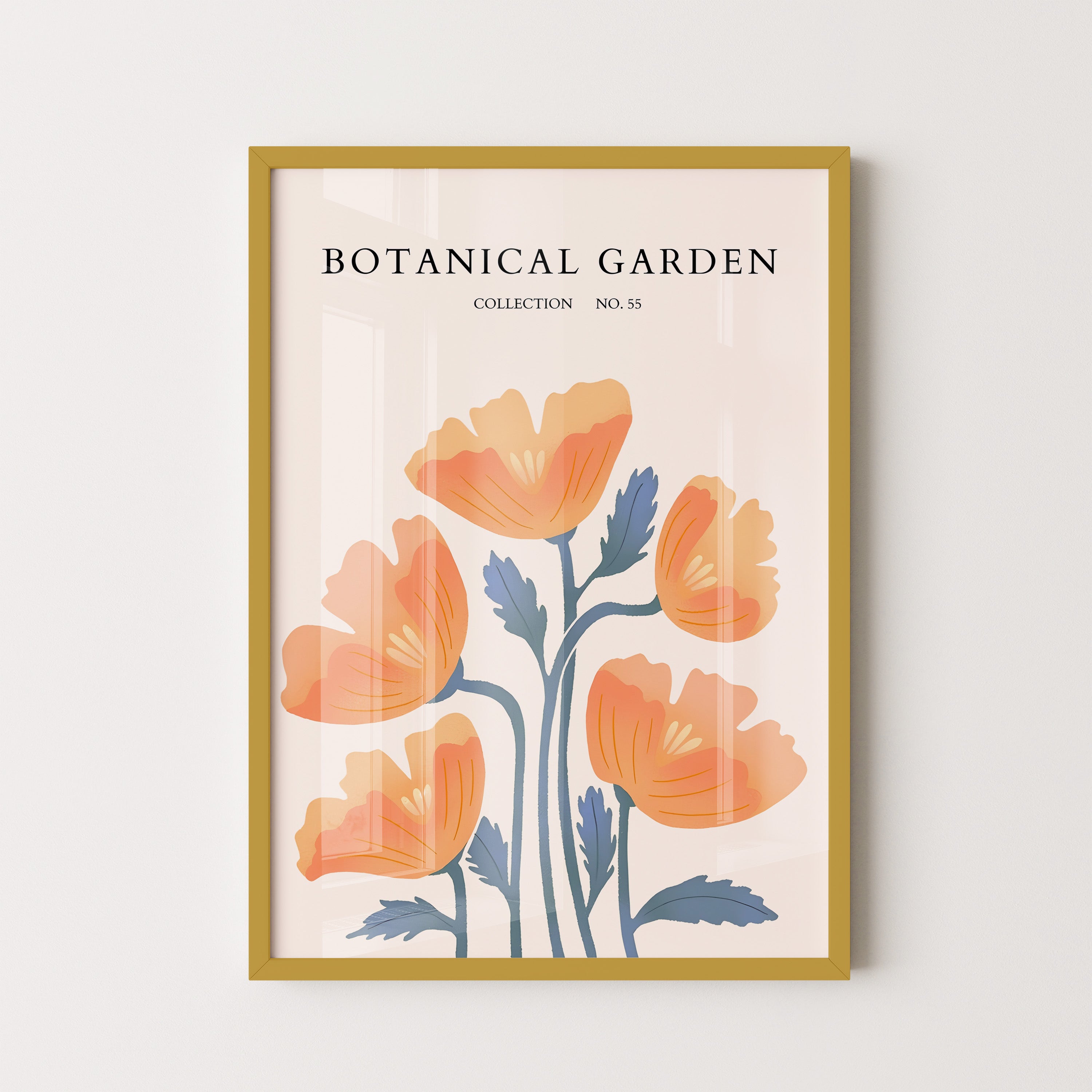 Botanical Garden Orange Poppy Cluster
