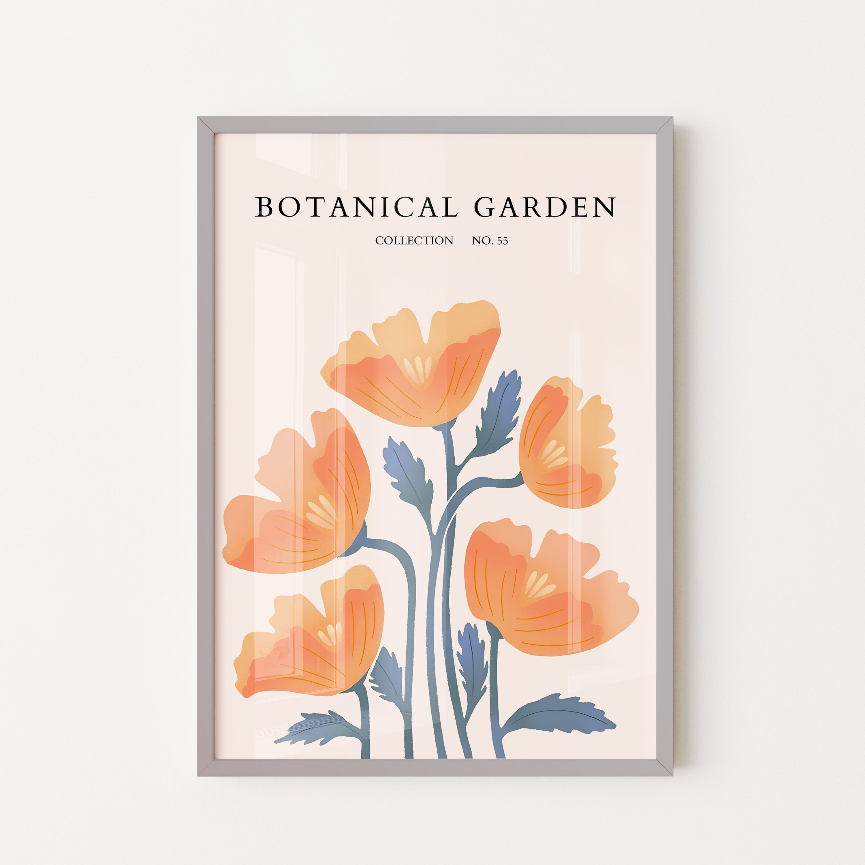 Botanical Garden Orange Poppy Cluster