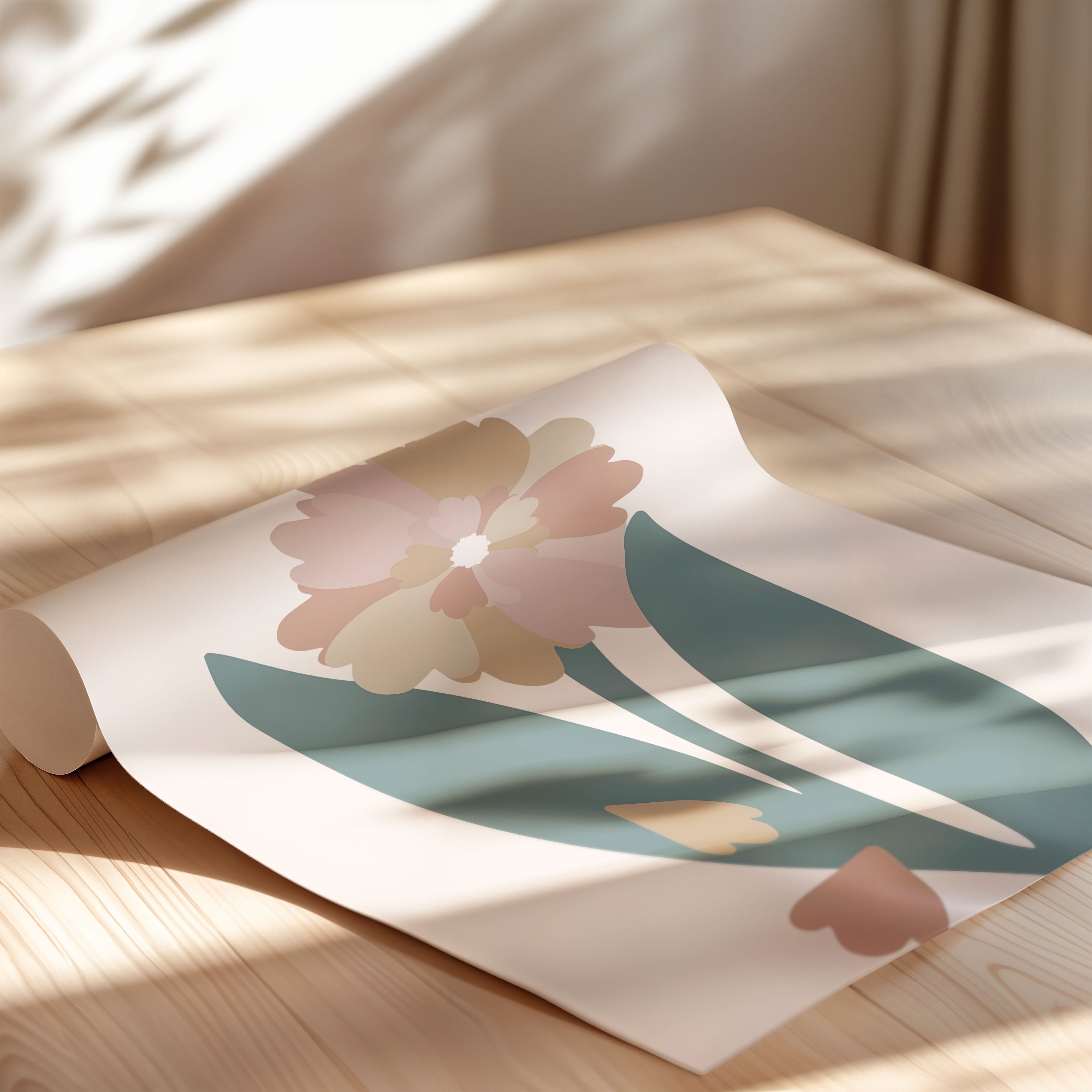 Soft Vintage Floral Form