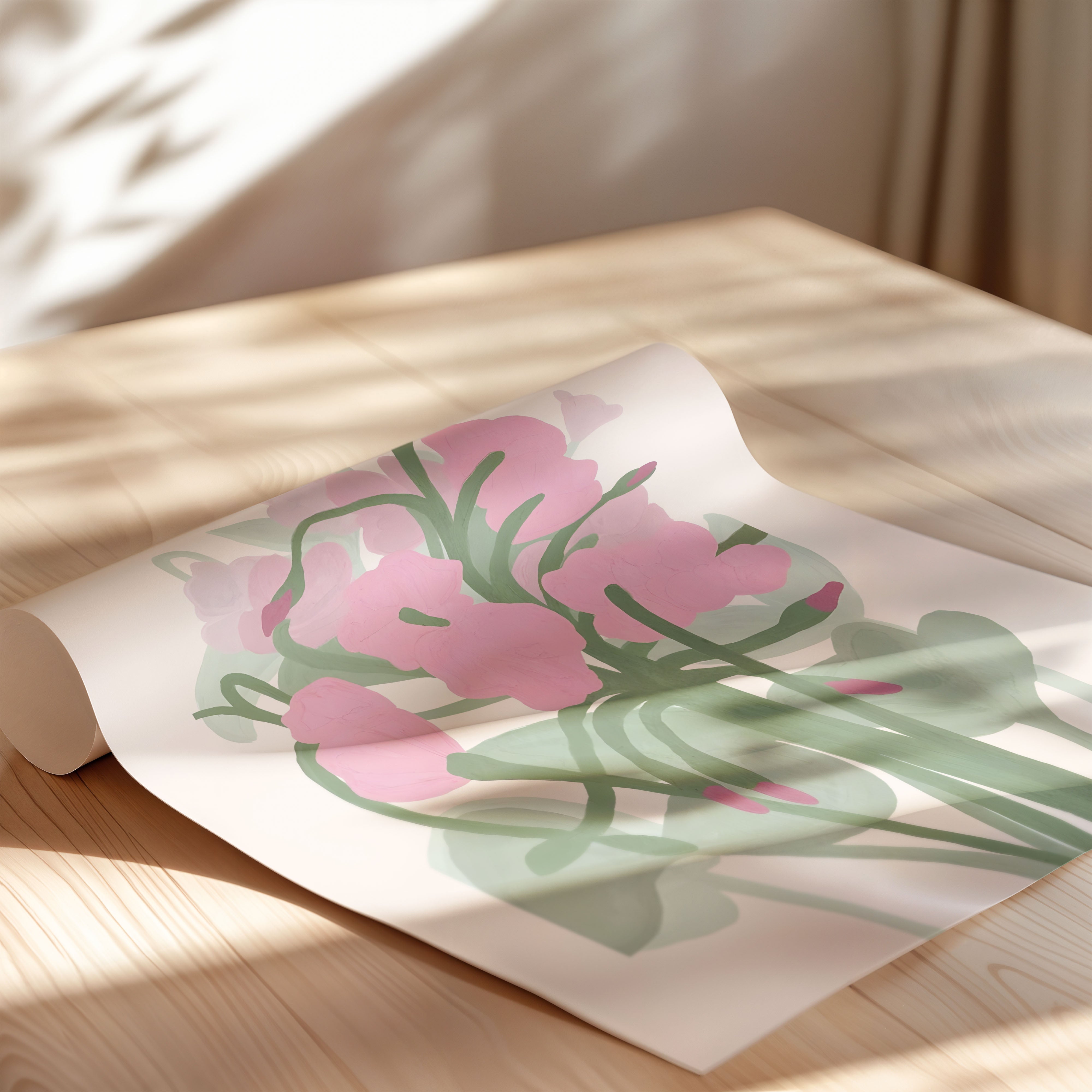 Soft Blush Floral Composition