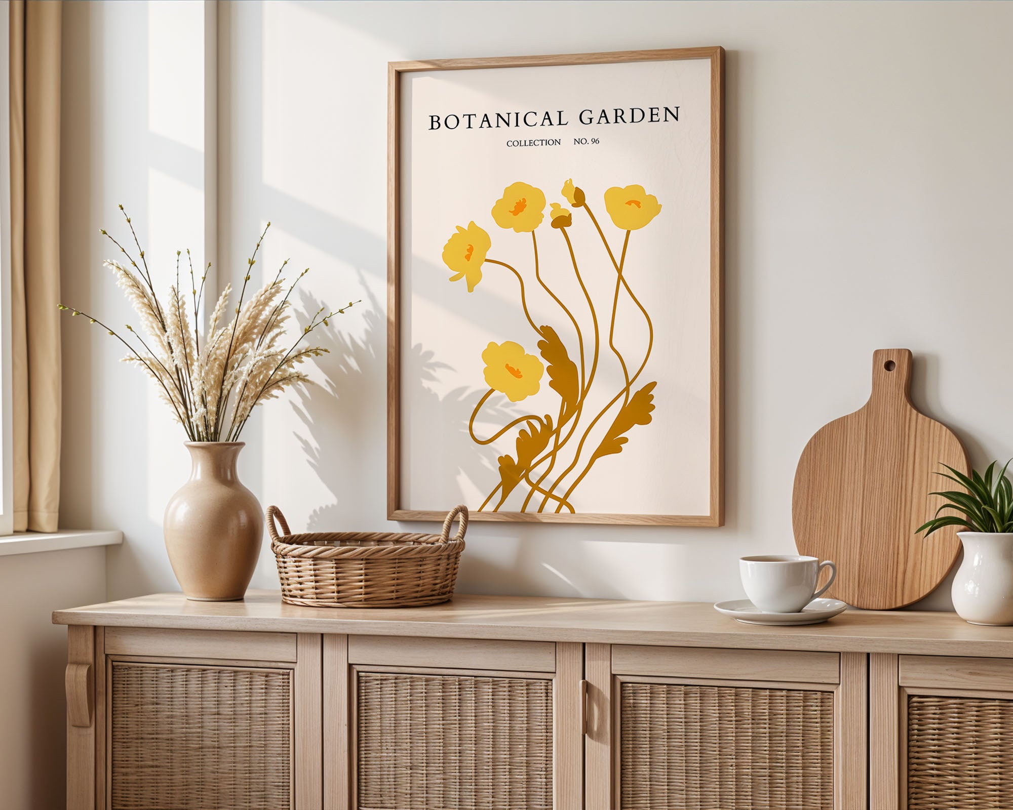 Golden Botanical Bloom
