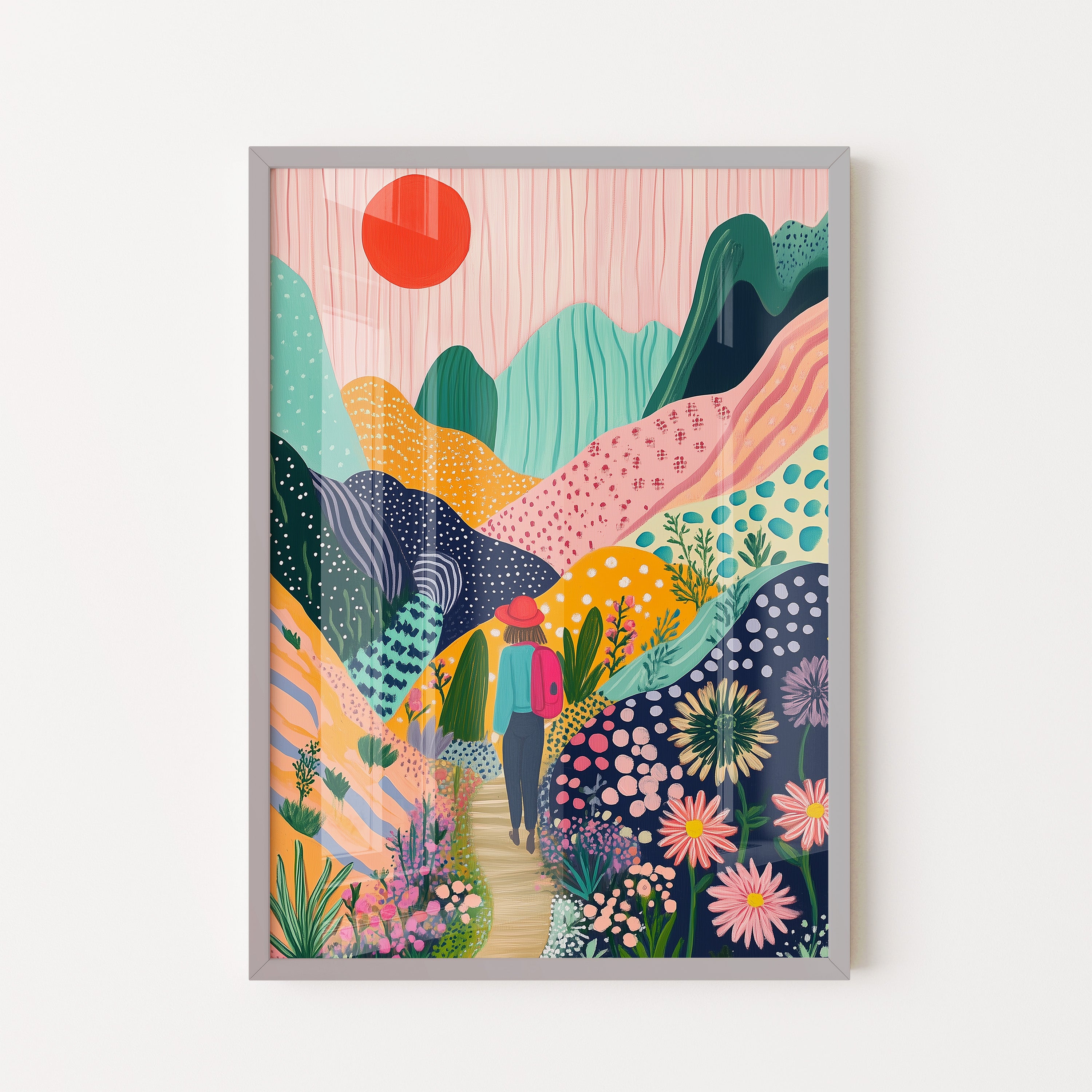 Colorful Mountain Path Journey