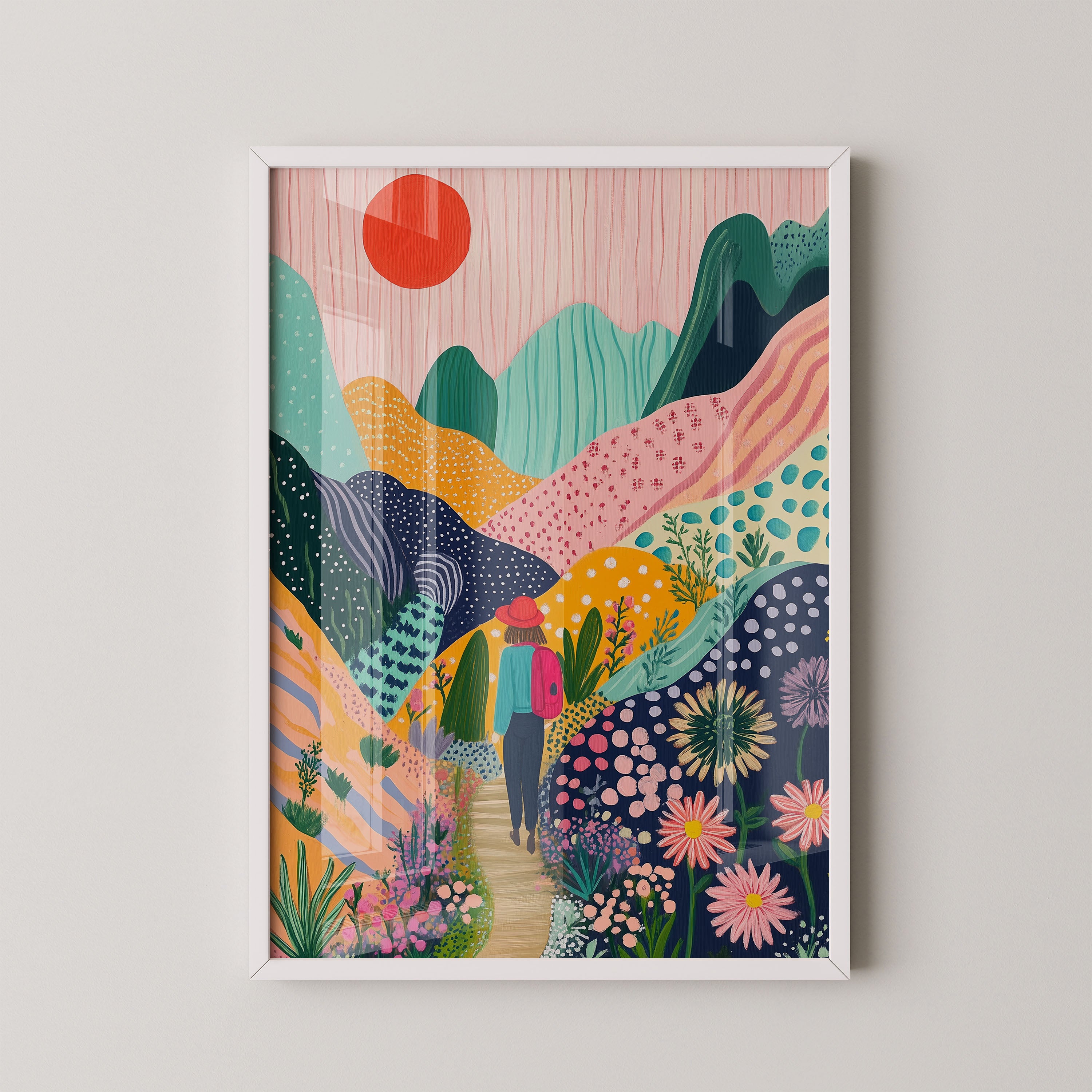 Colorful Mountain Path Journey