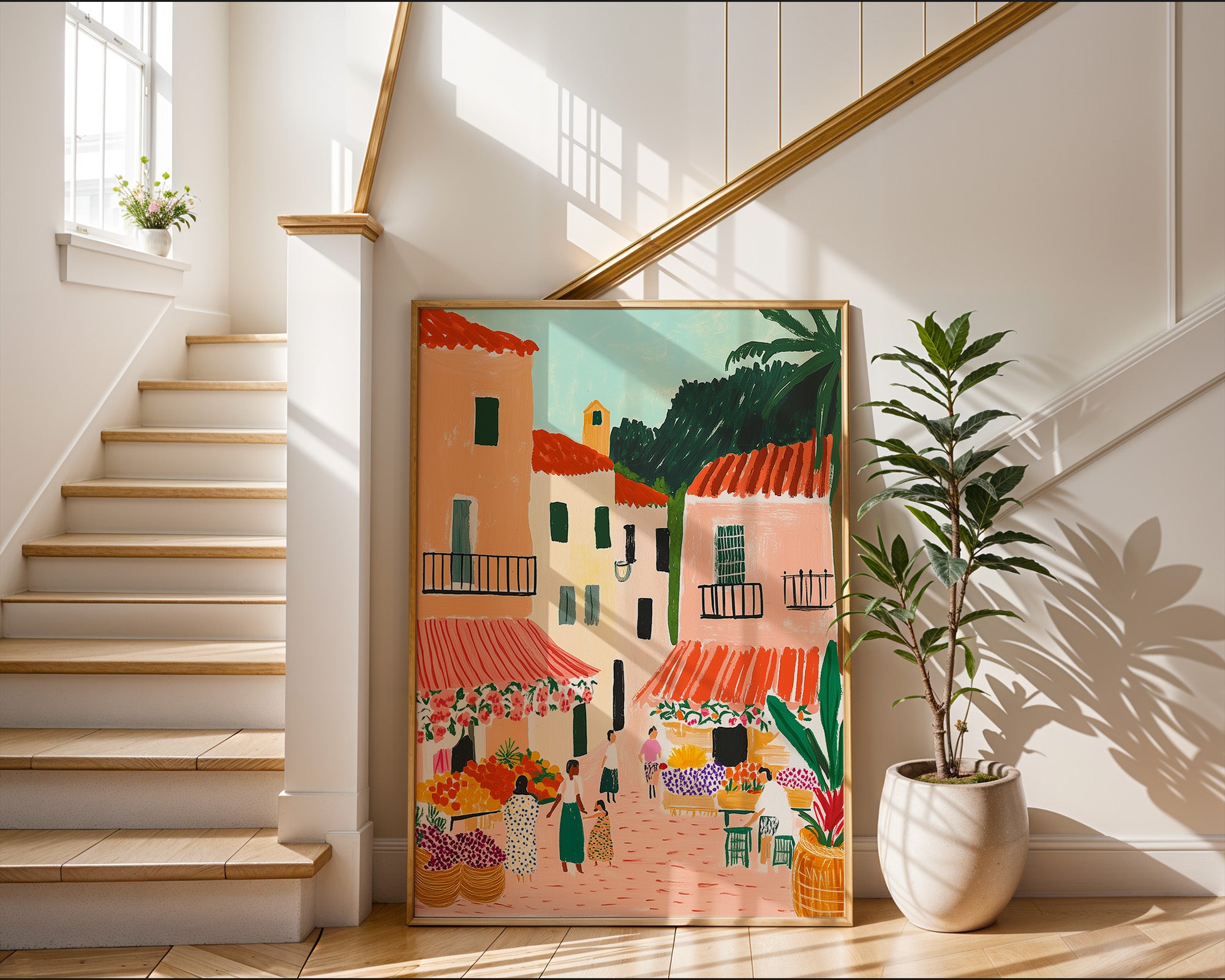 Mediterranean Market Street Scene