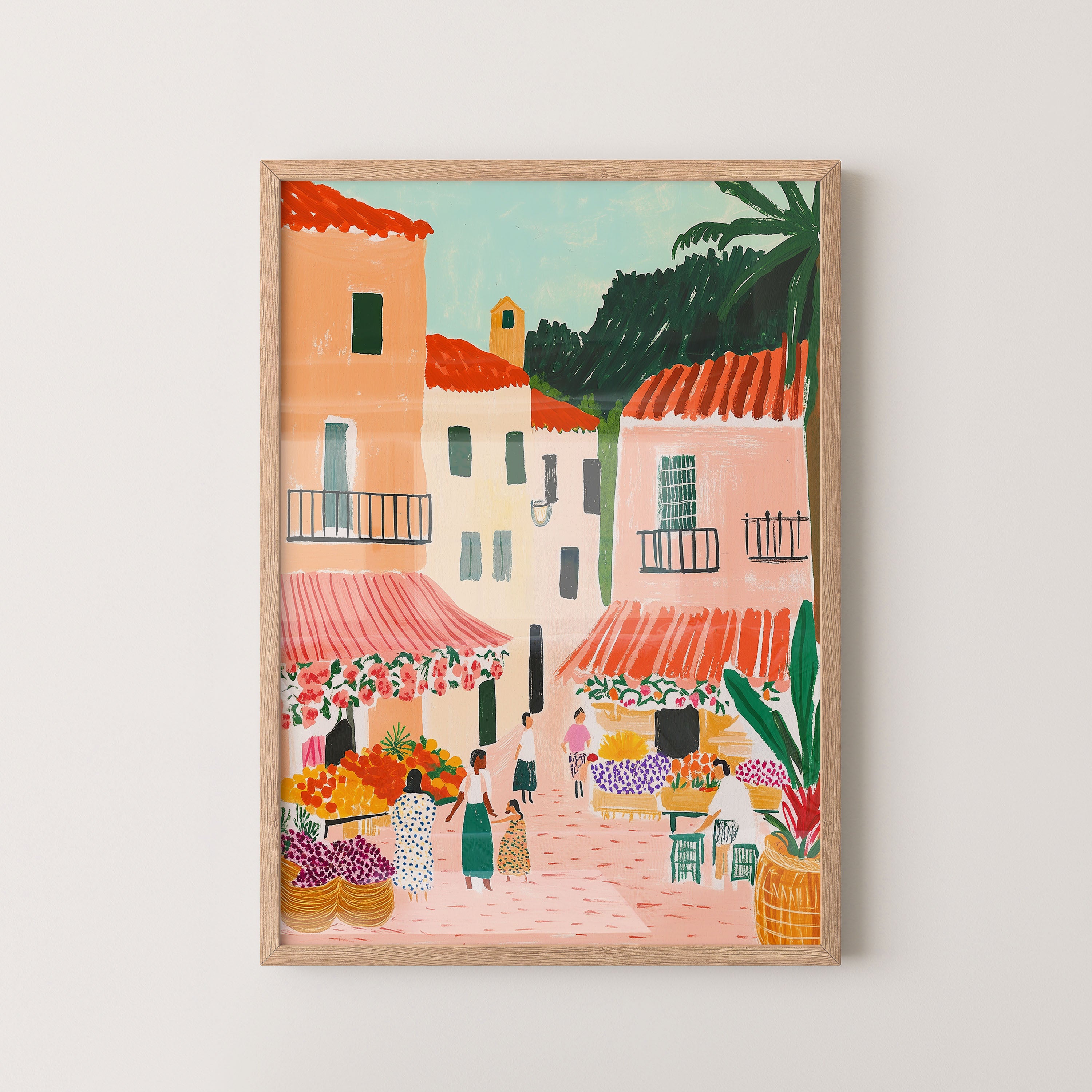 Mediterranean Market Street Scene