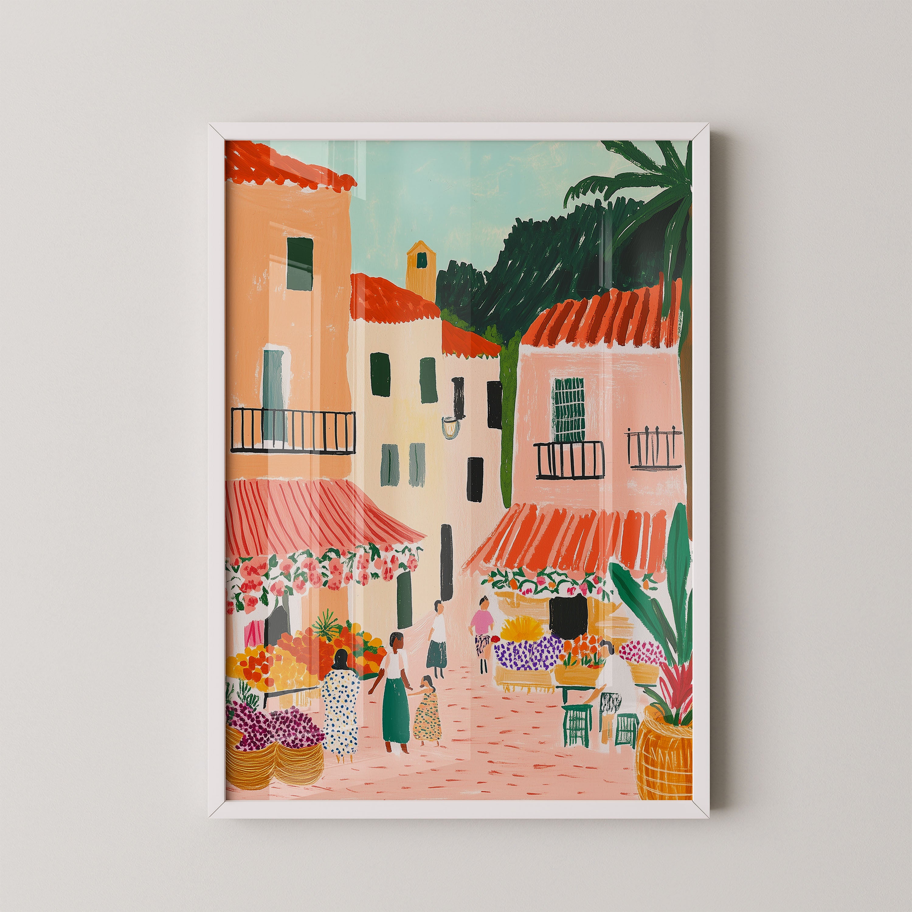 Mediterranean Market Street Scene