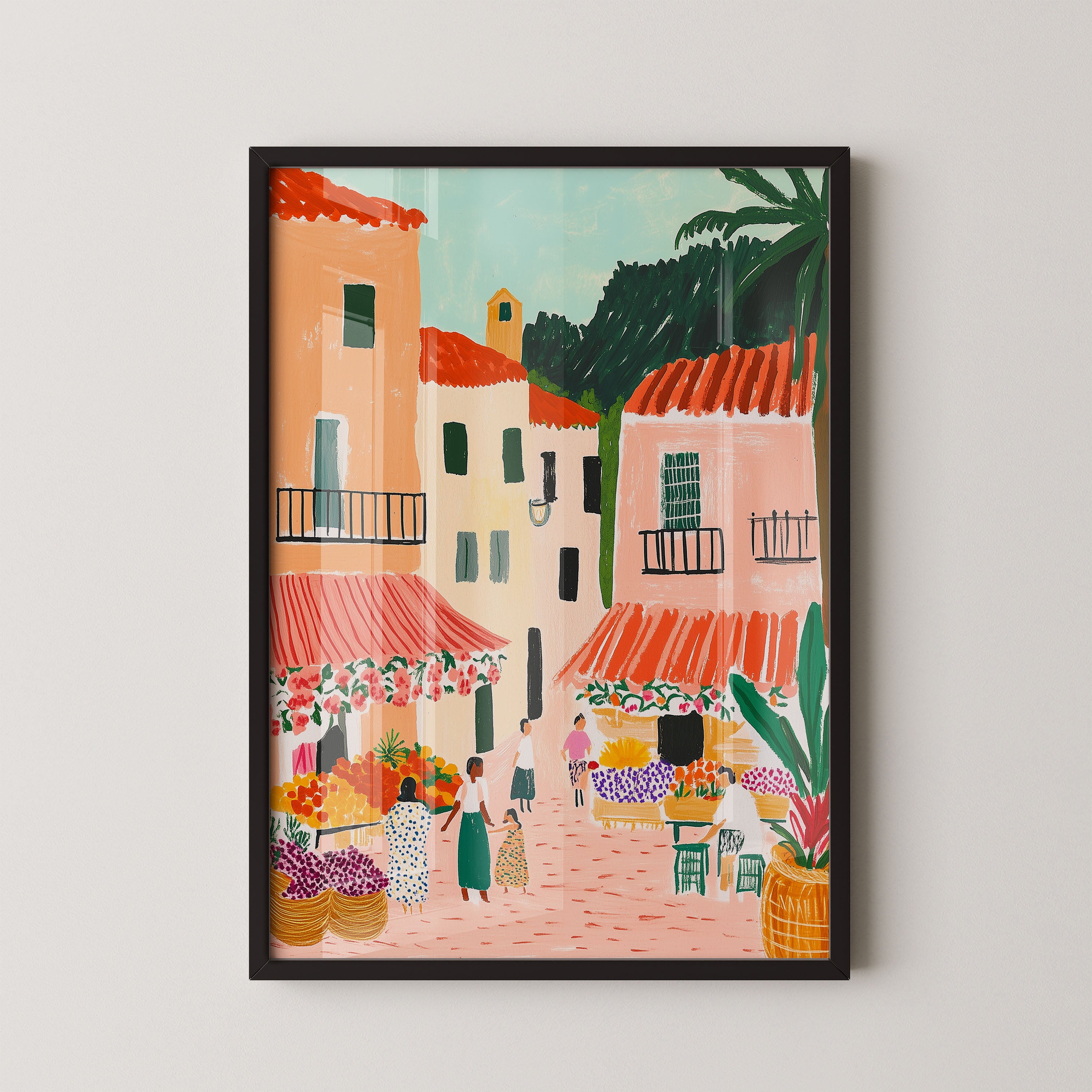 Mediterranean Market Street Scene