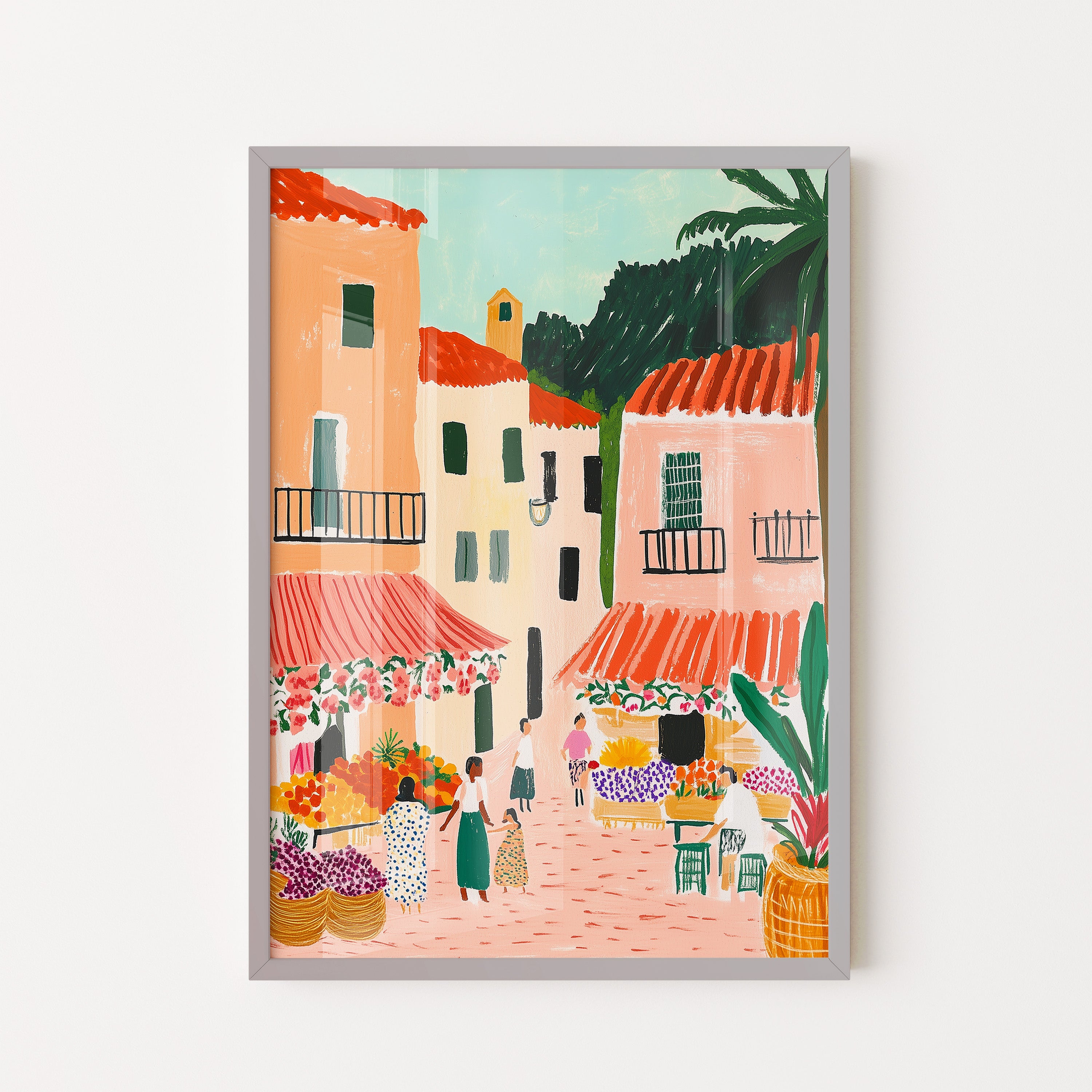Mediterranean Market Street Scene