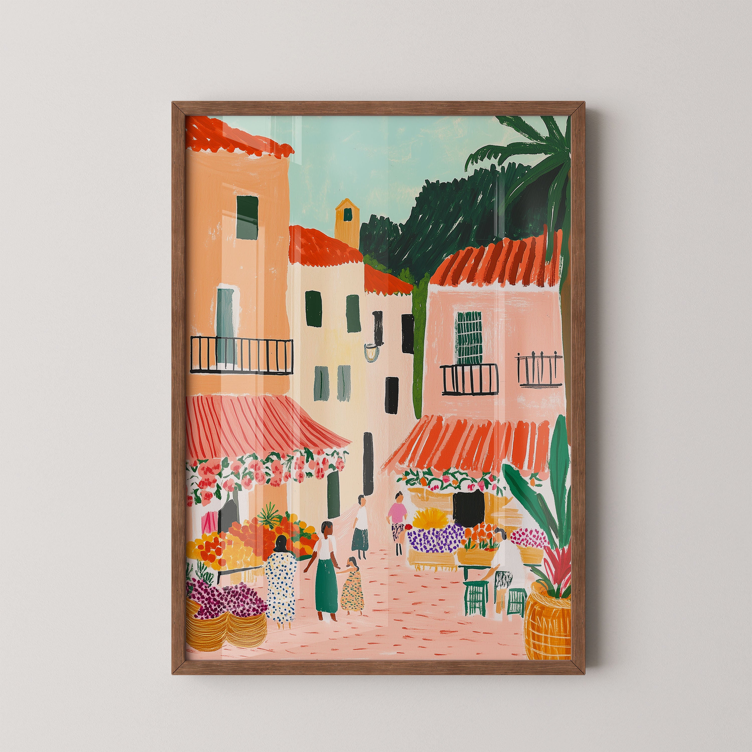 Mediterranean Market Street Scene
