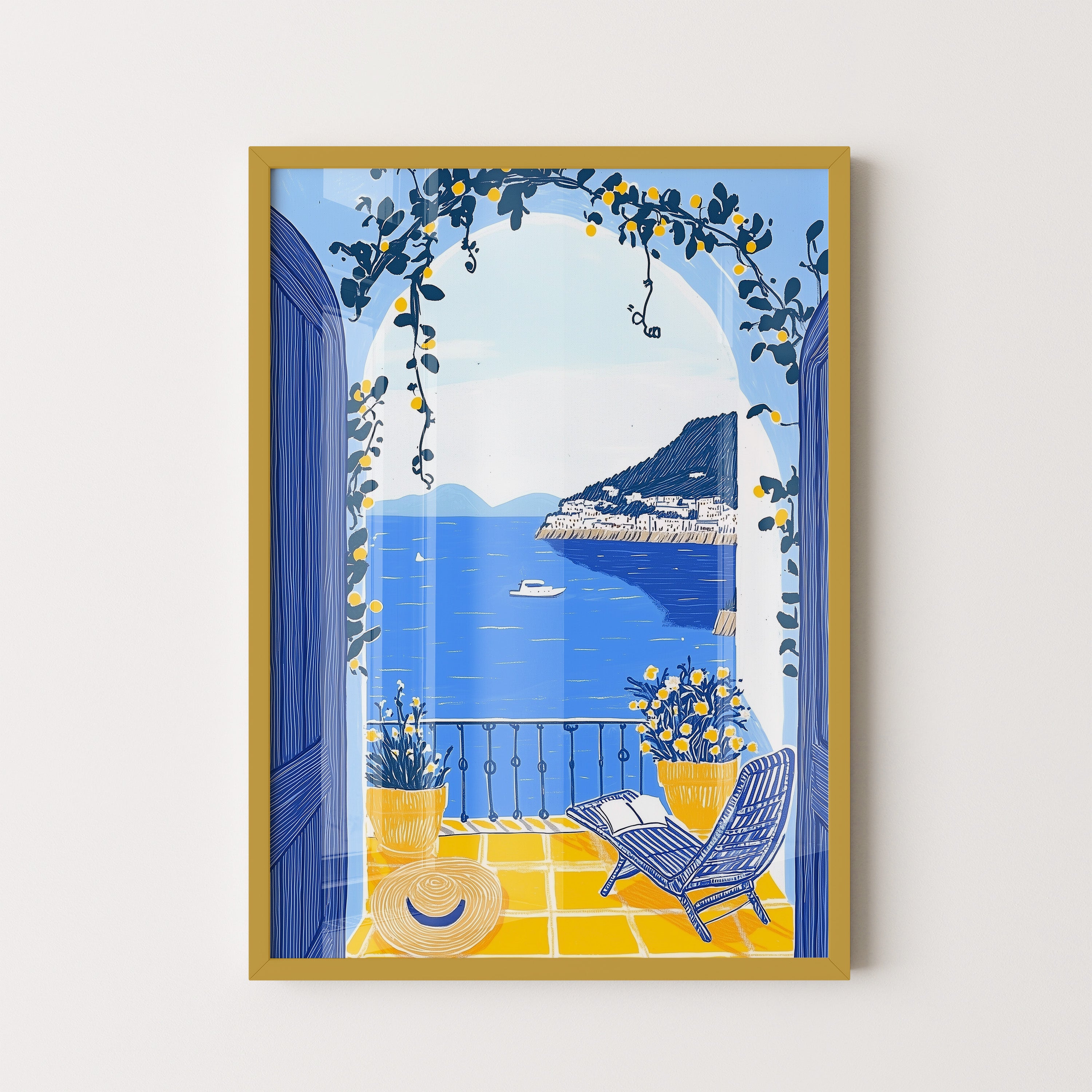 Sunlit Mediterranean Balcony View