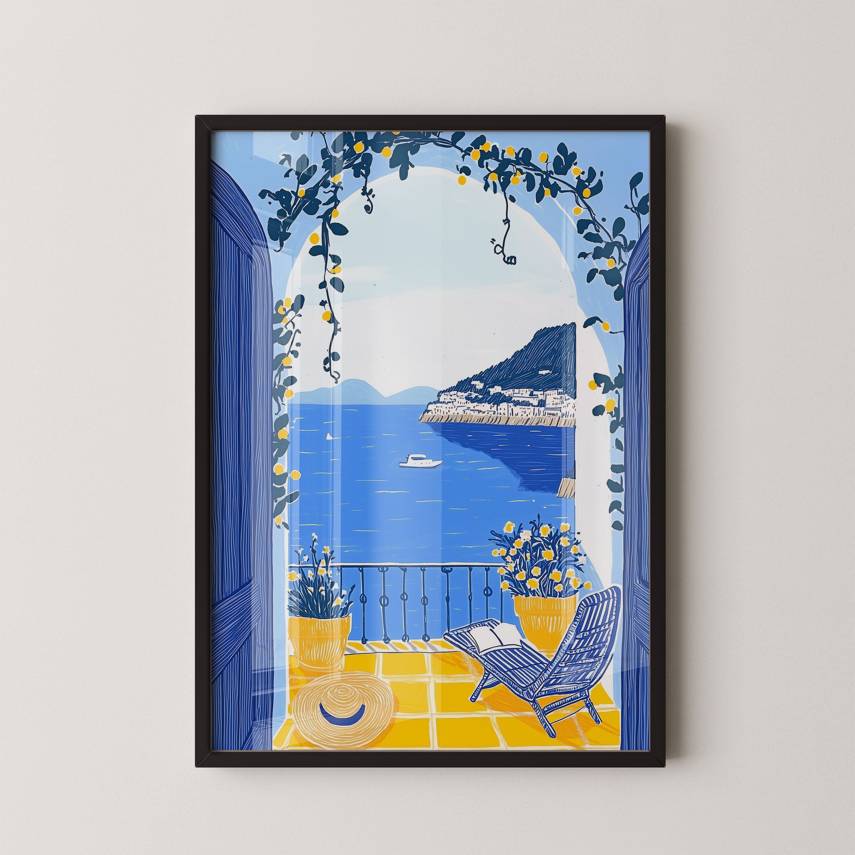 Sunlit Mediterranean Balcony View