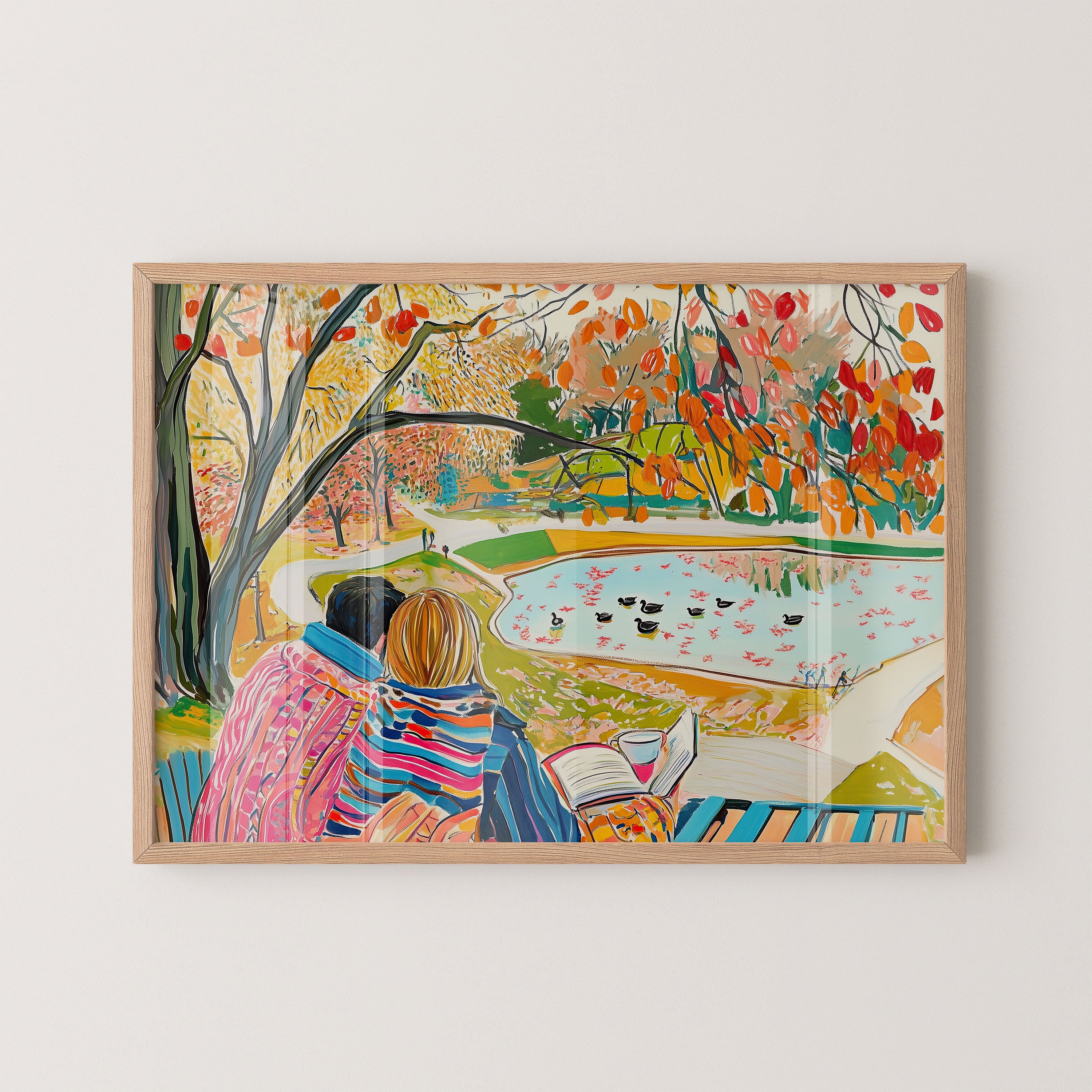 Autumn Reading By The Lake