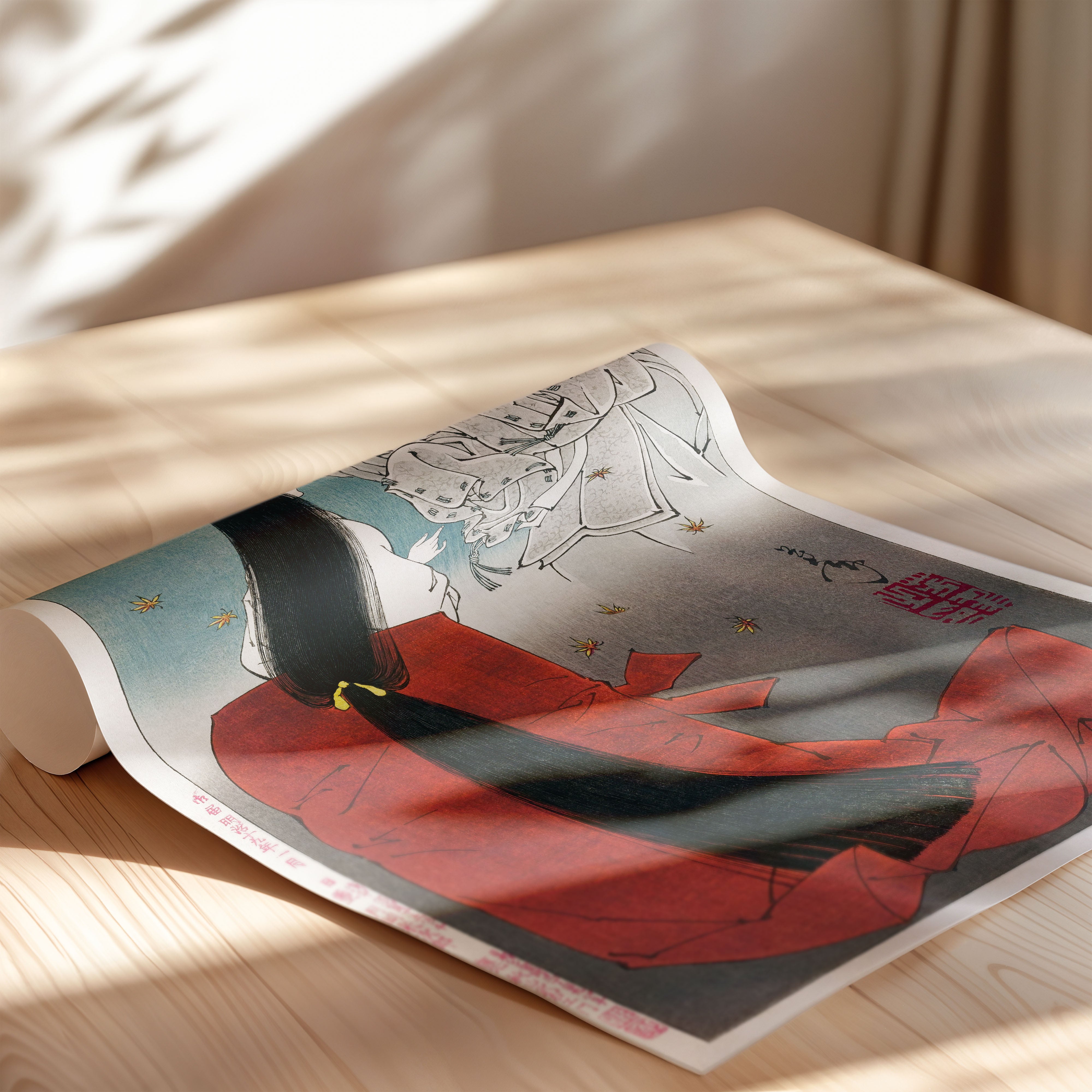 Japanese Ukiyo-e Woman And Moon Spirit Print