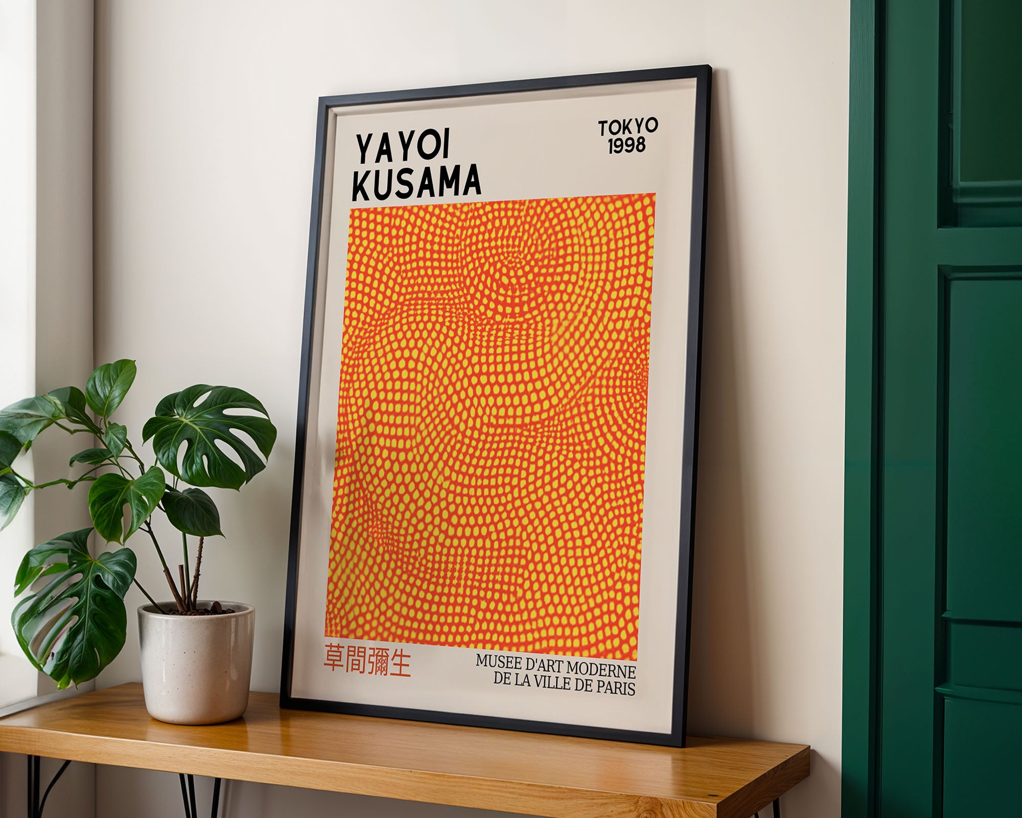 Japanese Art Print – Orange Infinity Dot Exhibition Poster