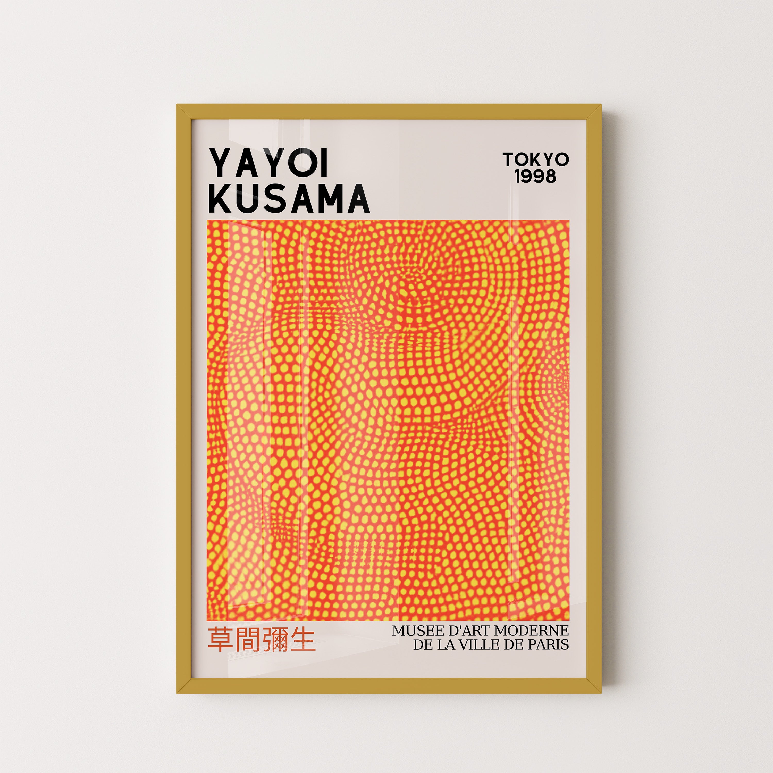 Japanese Art Print – Orange Infinity Dot Exhibition Poster
