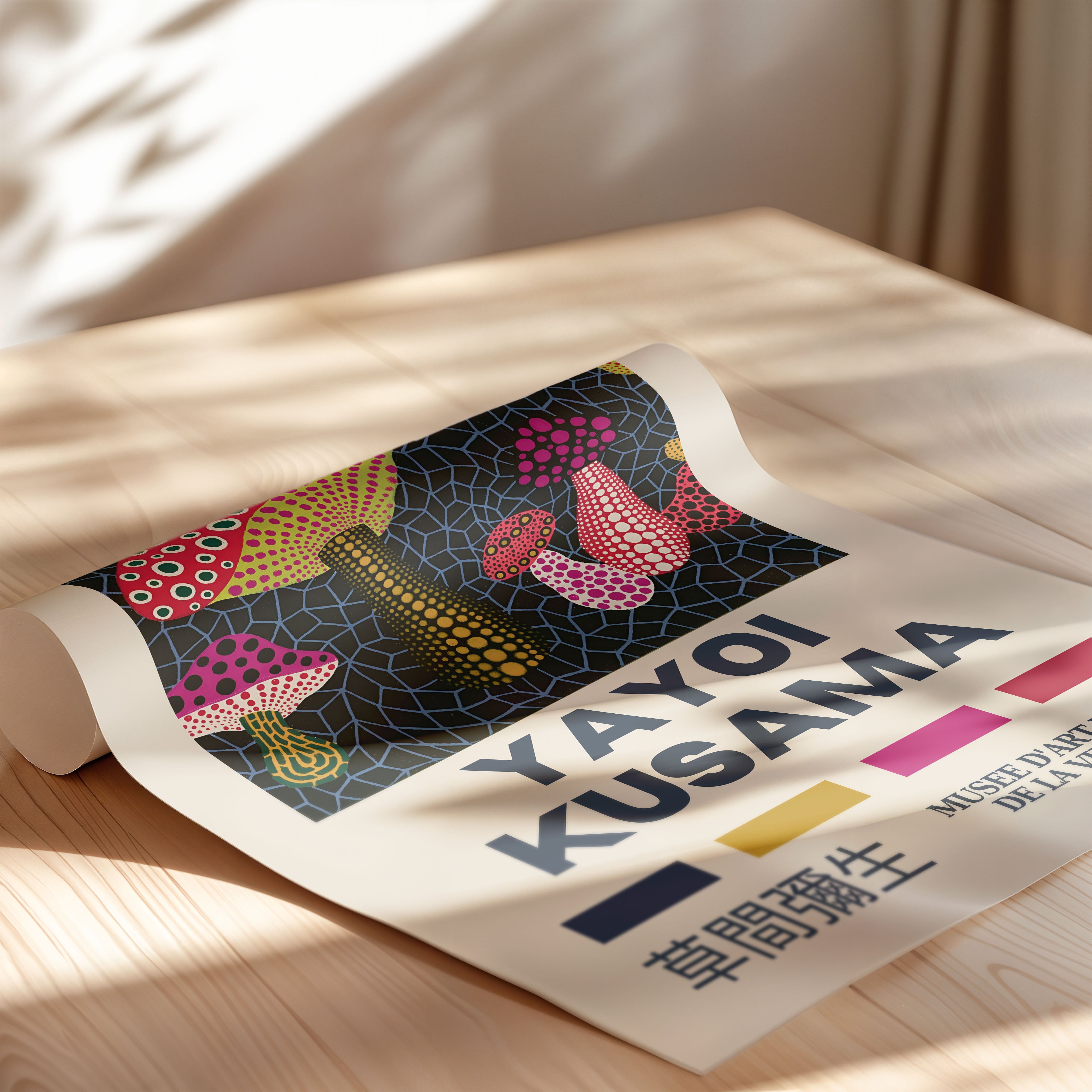 Japanese Art Print – Mushroom Exhibition Poster
