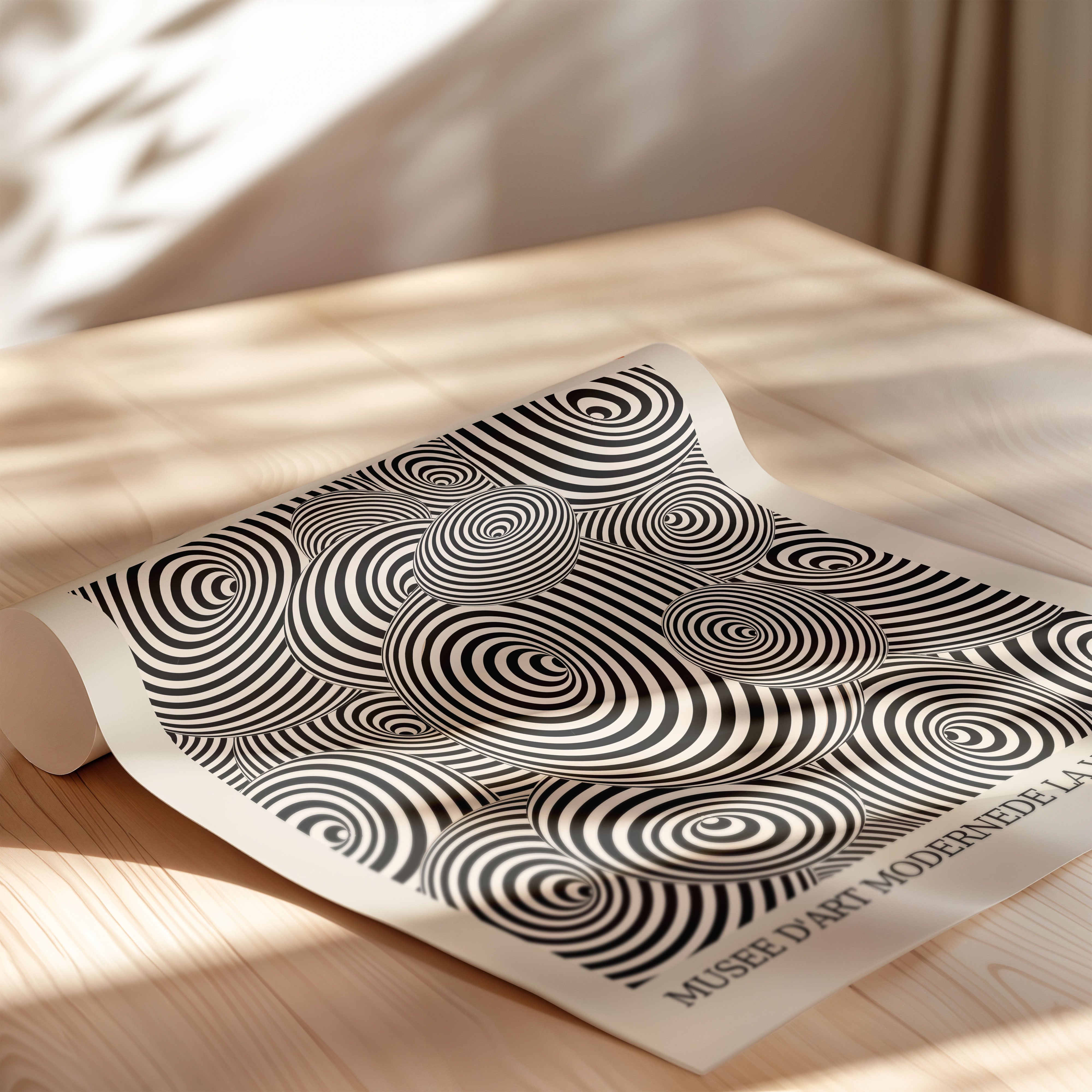 Japanese Art Print – Abstract Circle Exhibition Poster