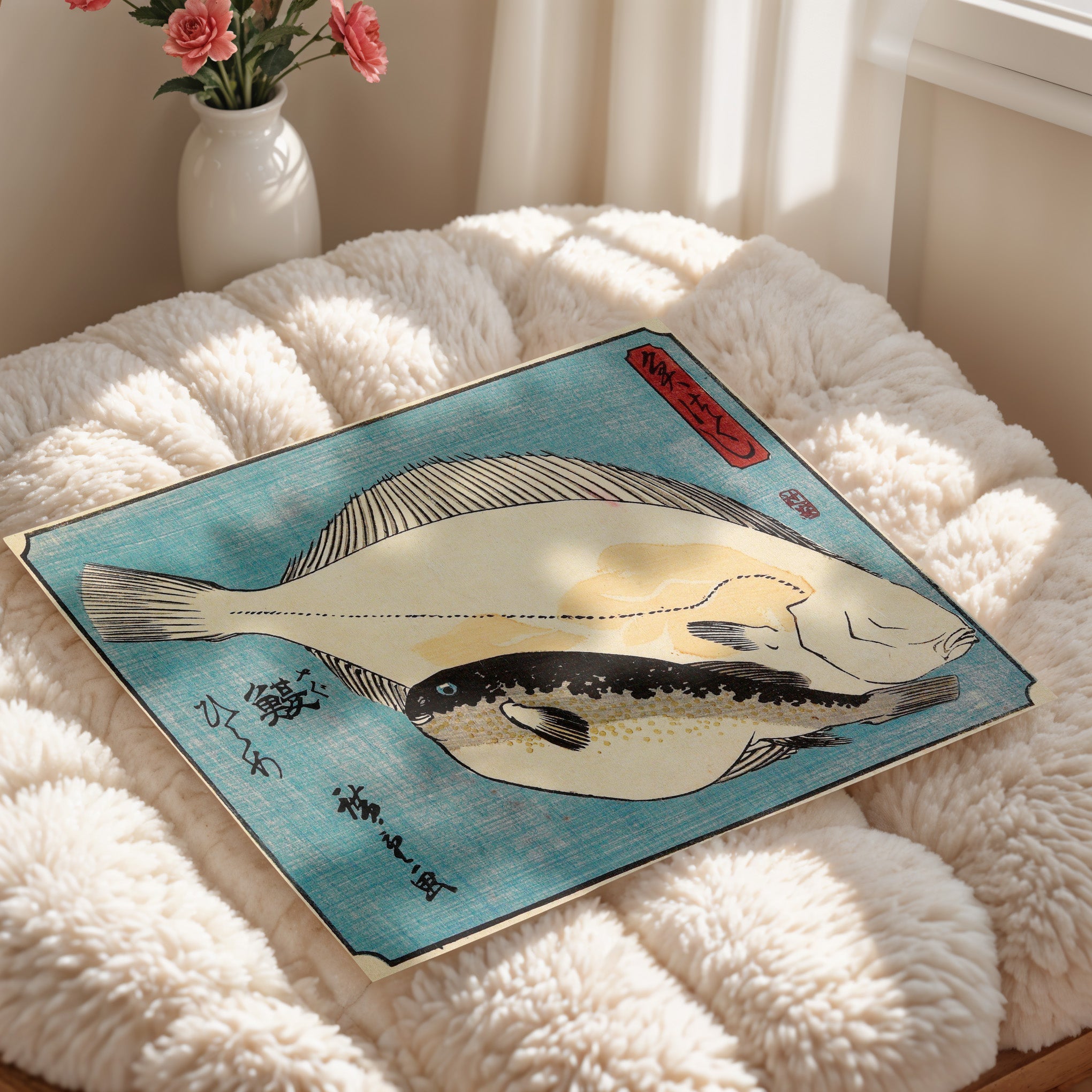 Japanese Vintage Art Print – Puffer Fish Study
