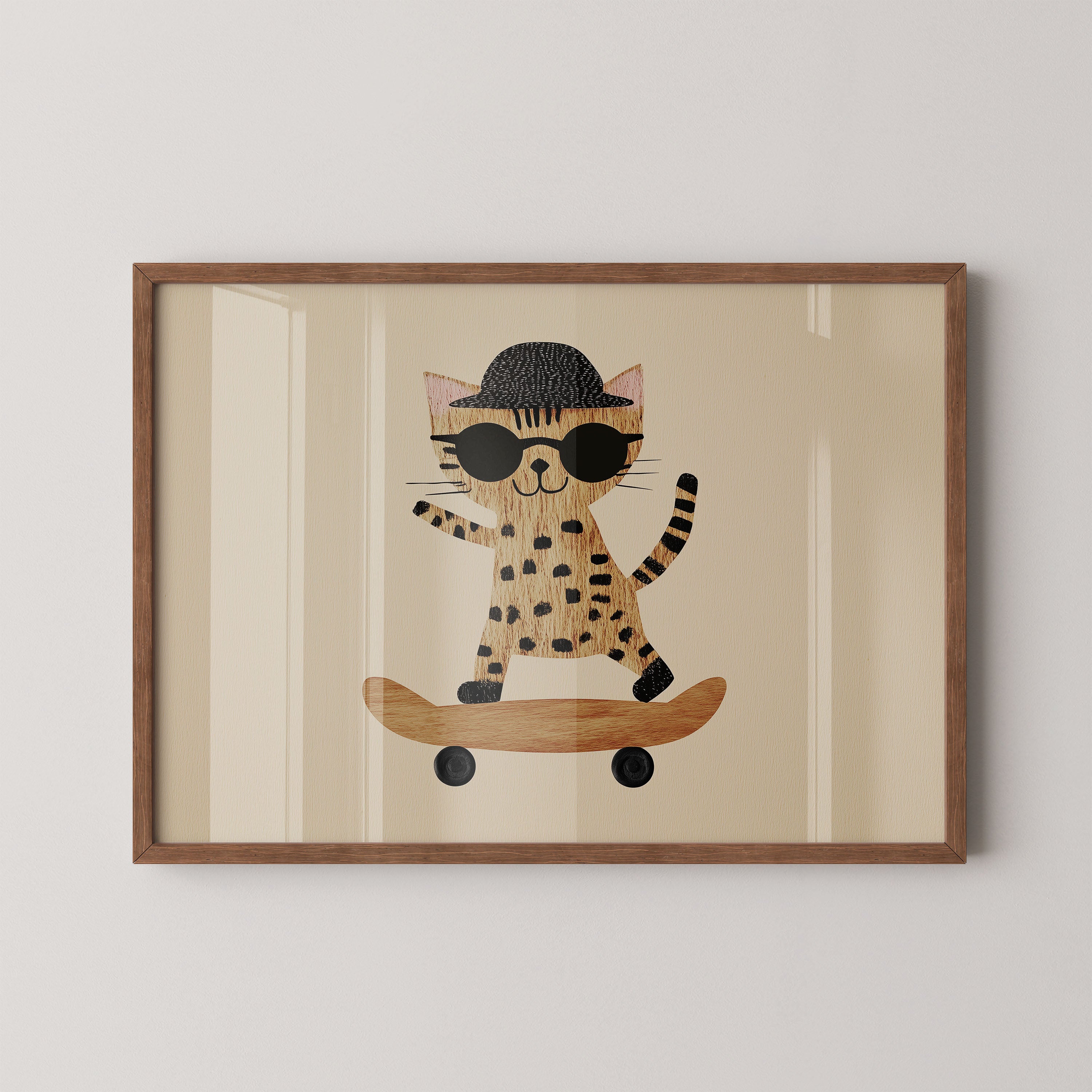 Cool Cat On A Skateboard