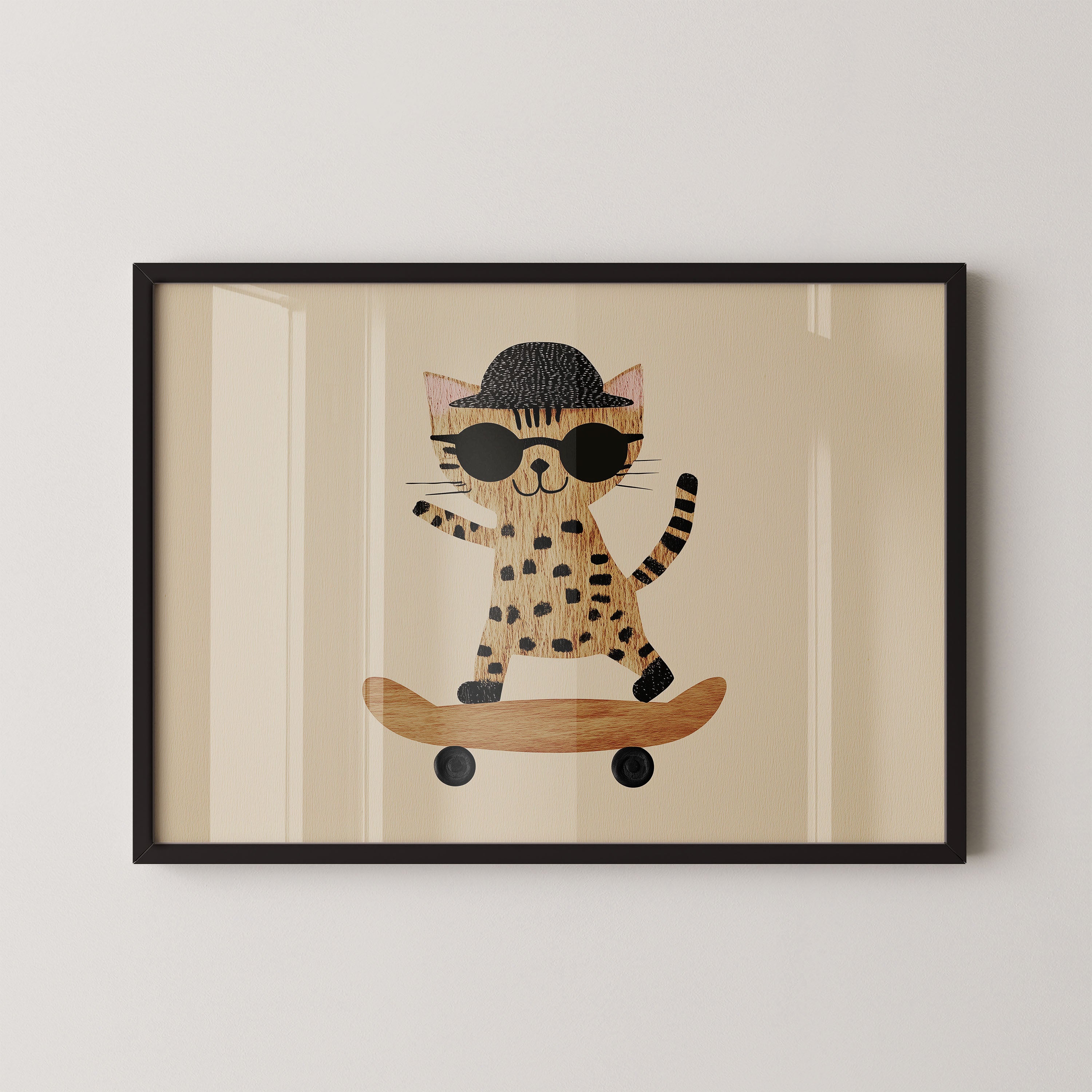Cool Cat On A Skateboard