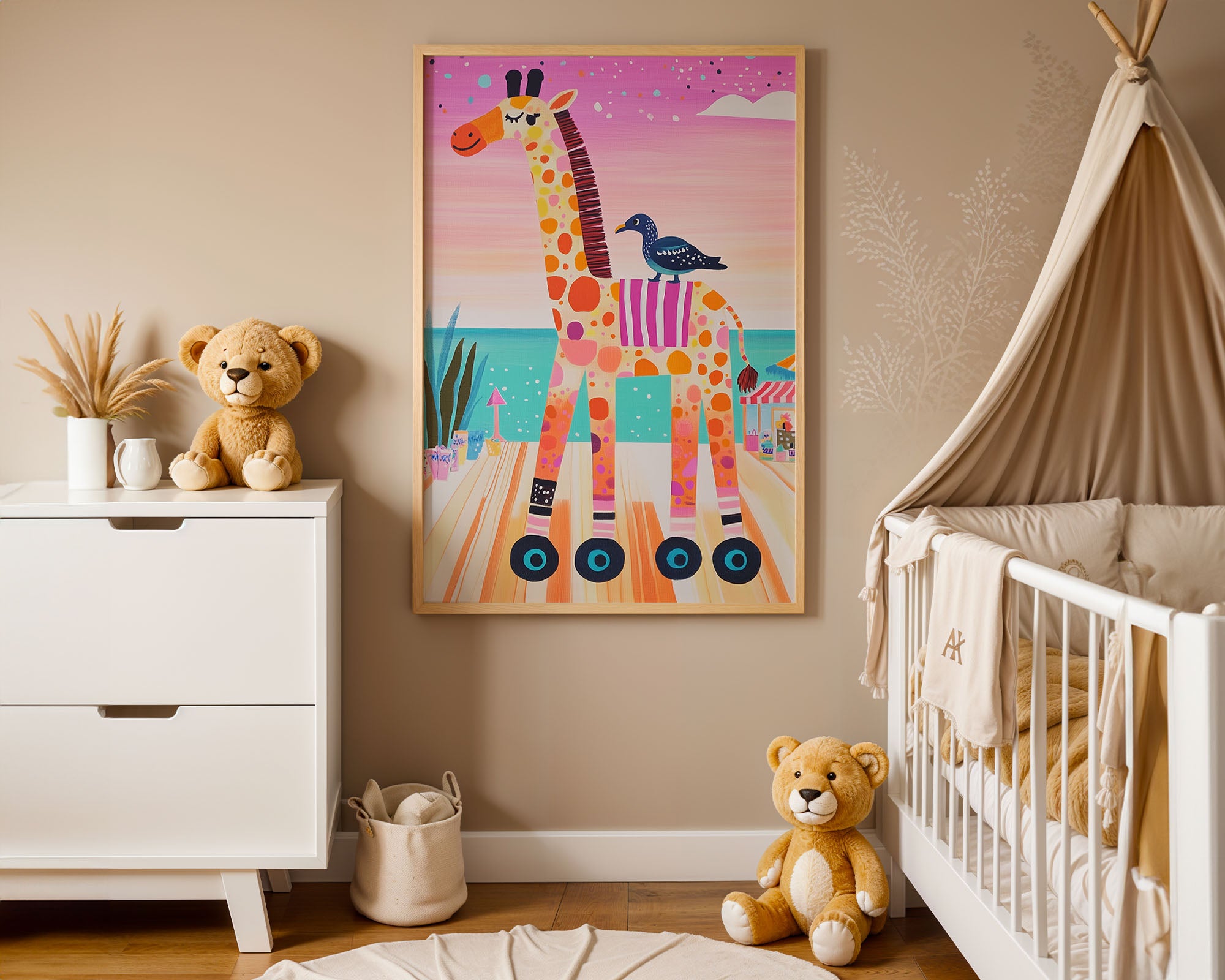 Roller Giraffe By The Sea