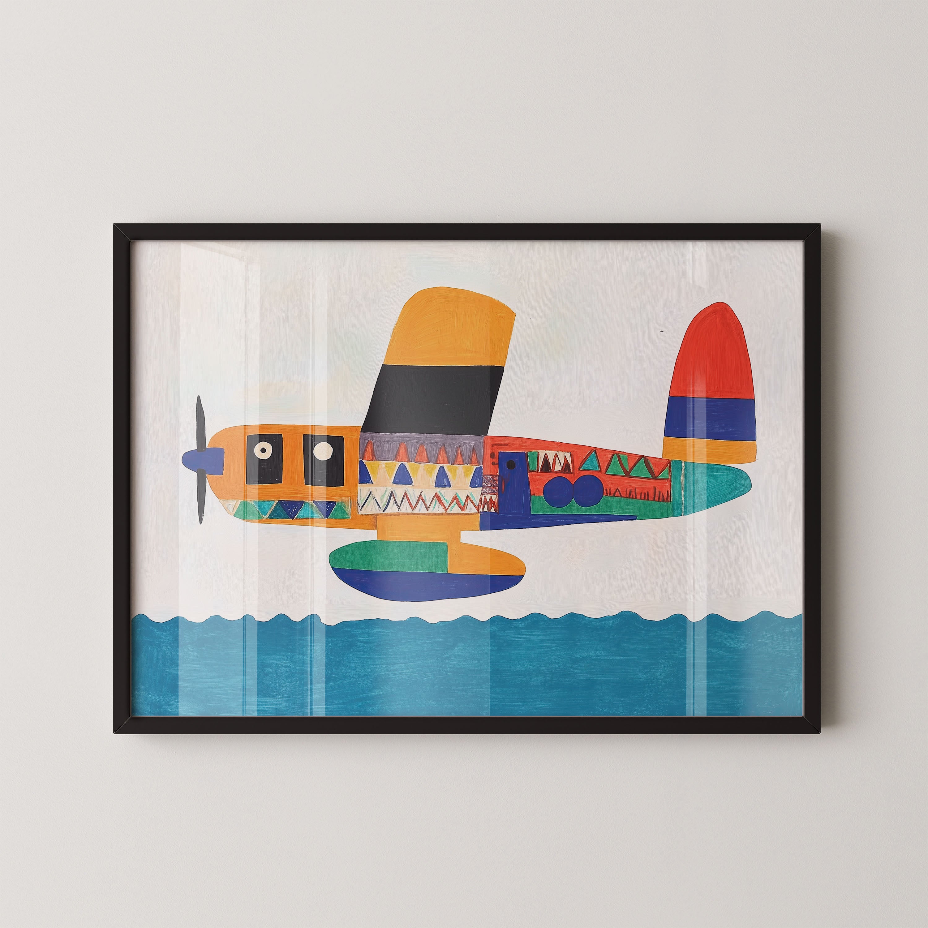 Colorful Seaplane Journey
