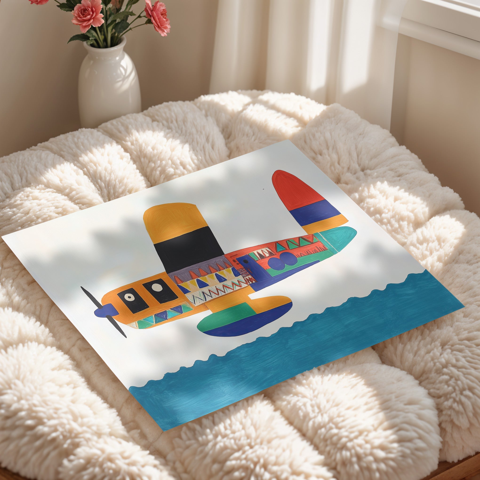 Colorful Seaplane Journey