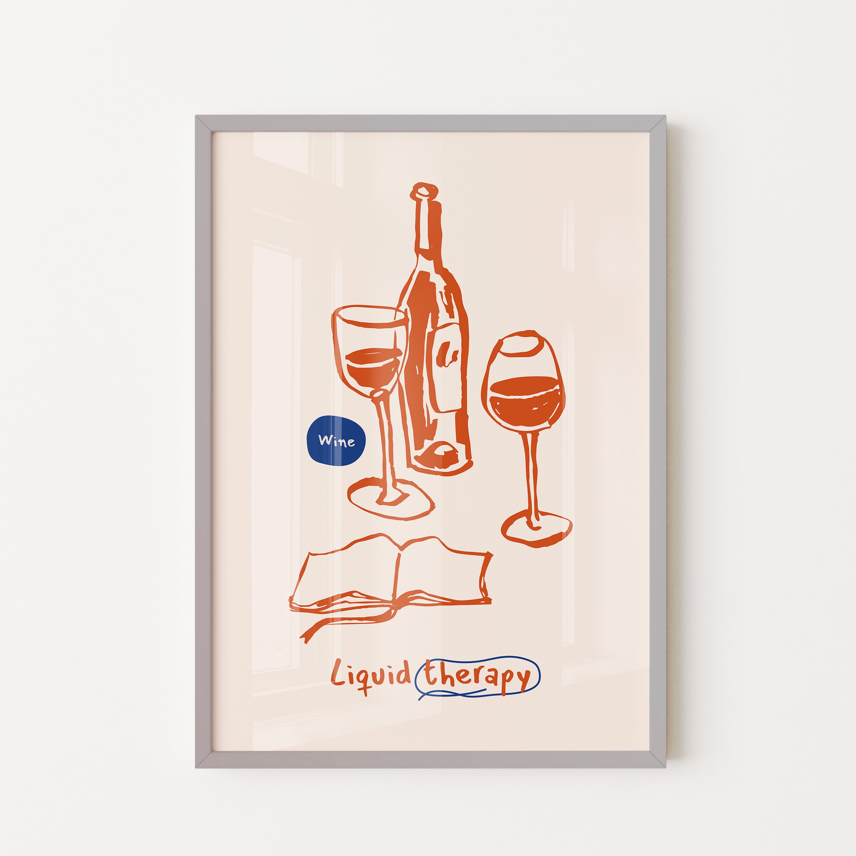 Liquid Therapy Wine Illustration
