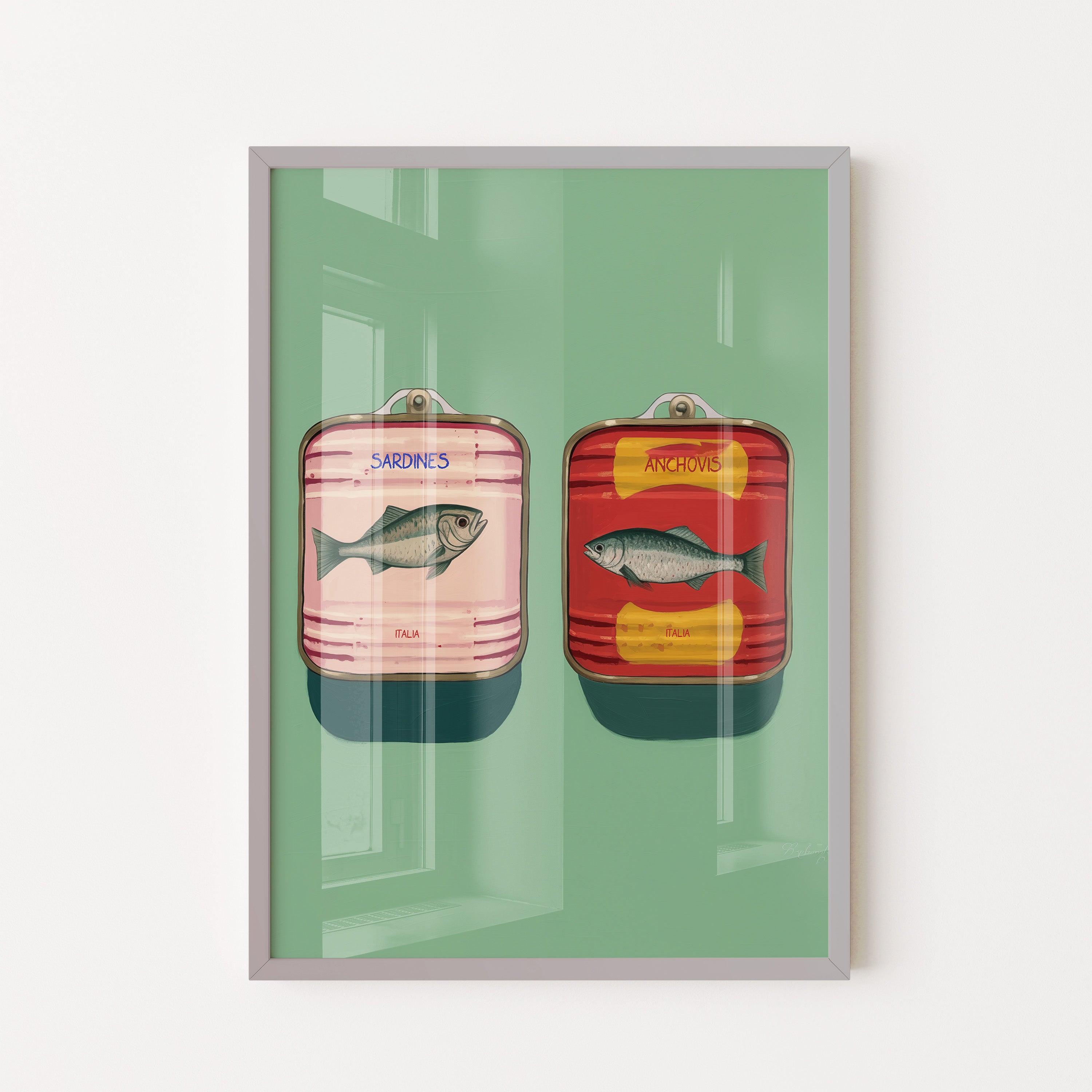 Vintage Sardines And Anchovies Duo