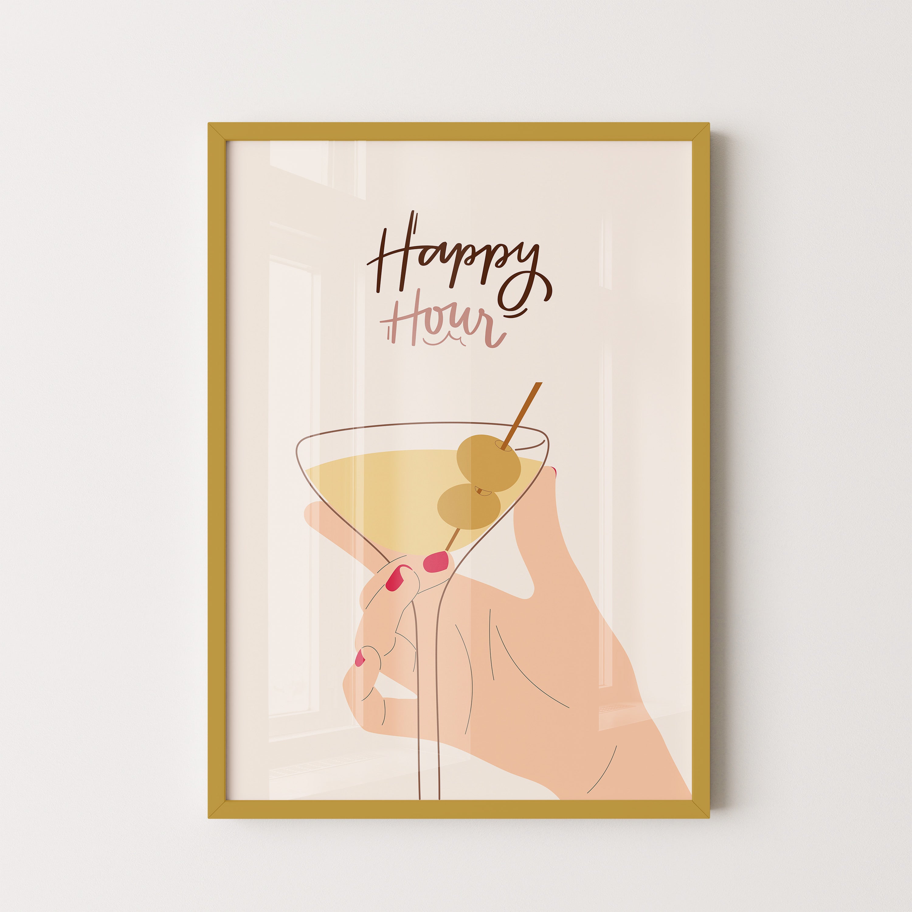 Happy Hour Martini Illustration