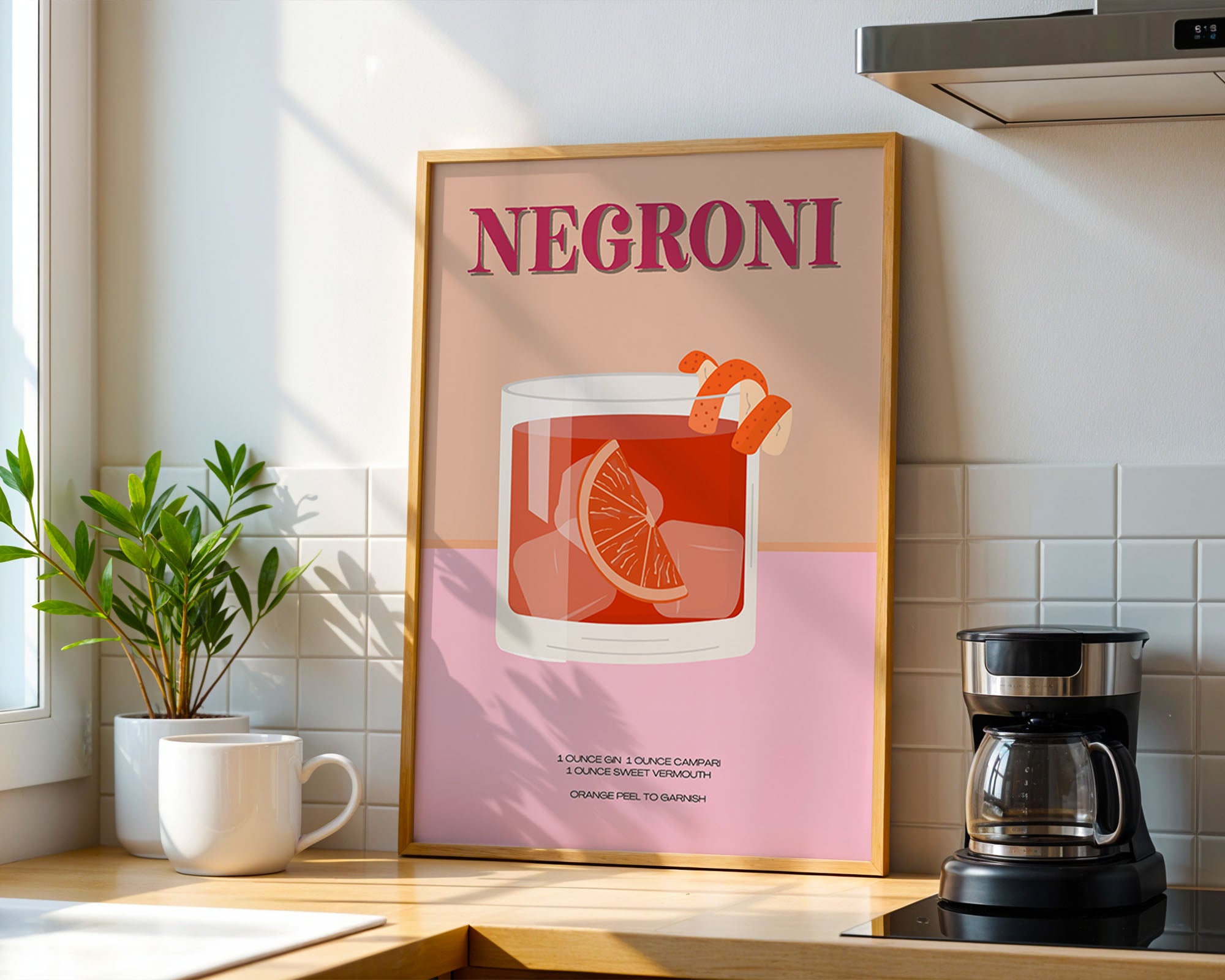 Negroni Cocktail Minimal Art