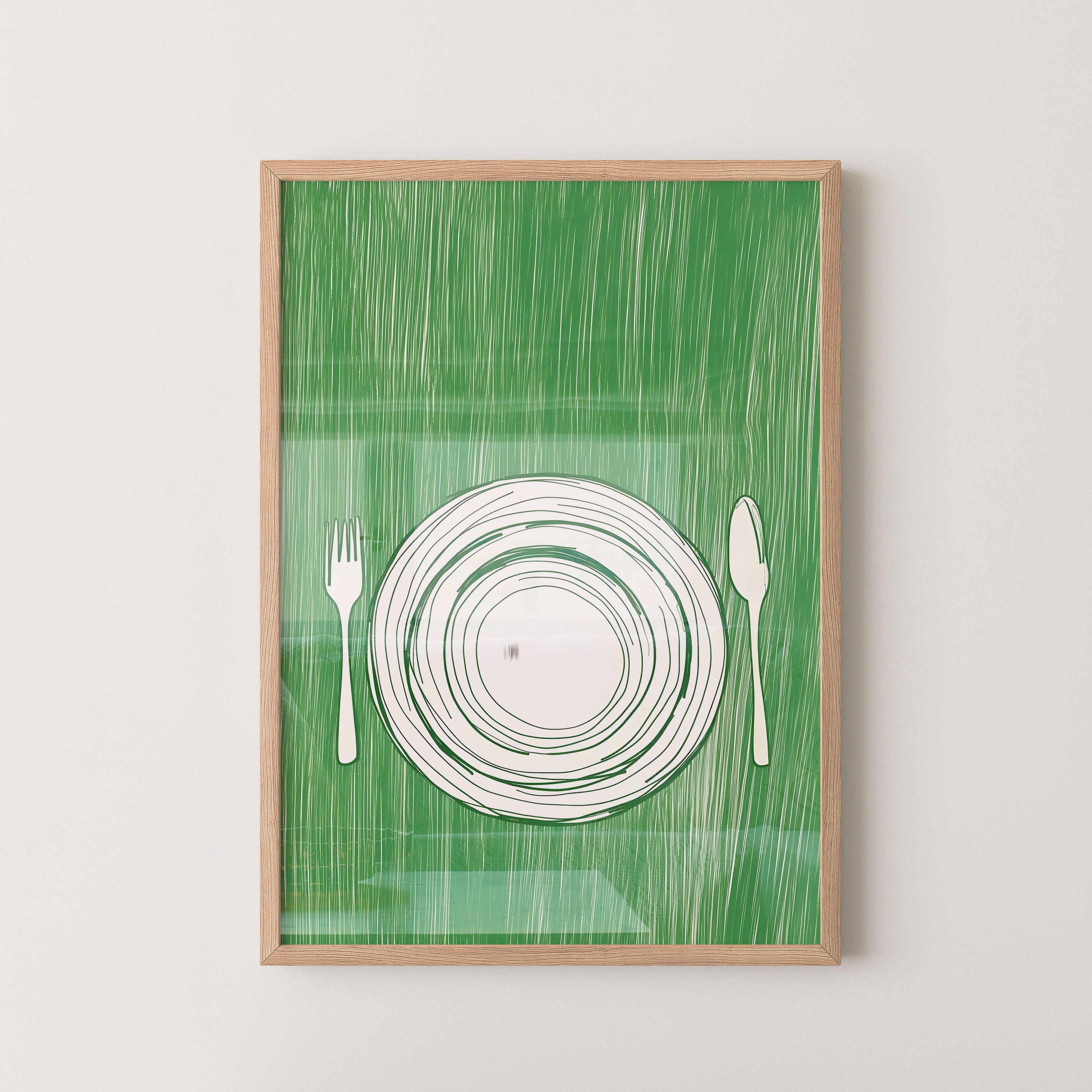 Minimal Table Setting Green Plate