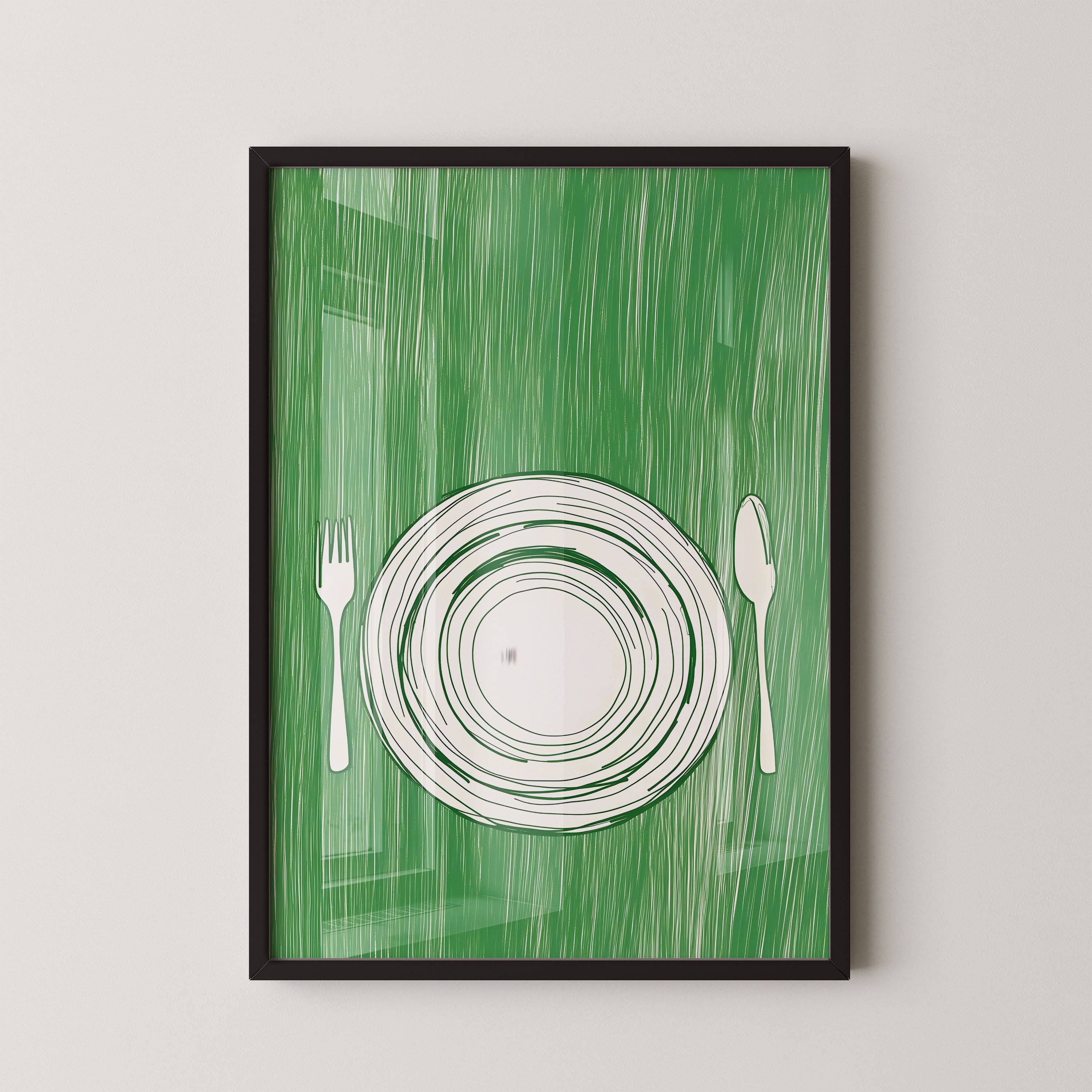 Minimal Table Setting Green Plate