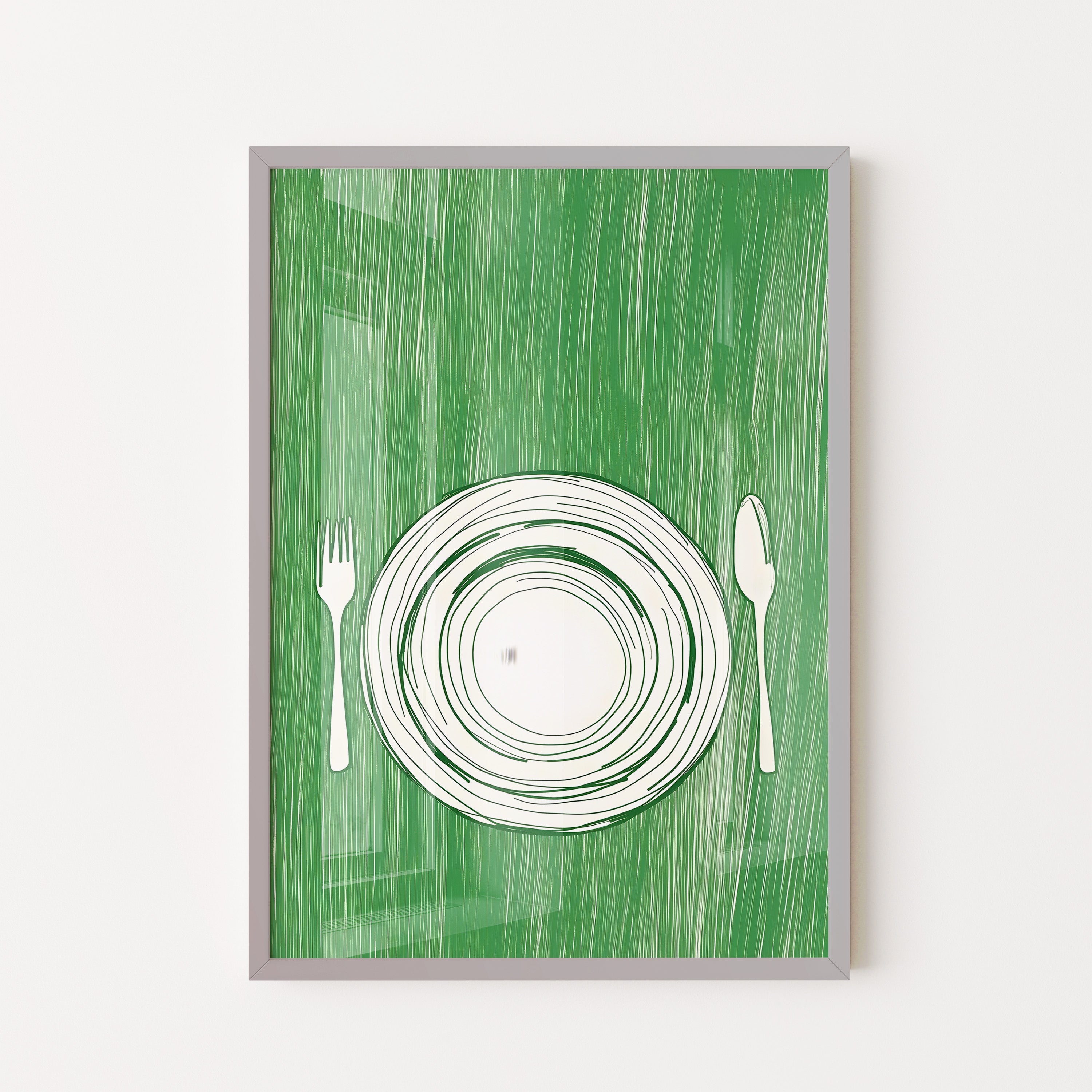 Minimal Table Setting Green Plate