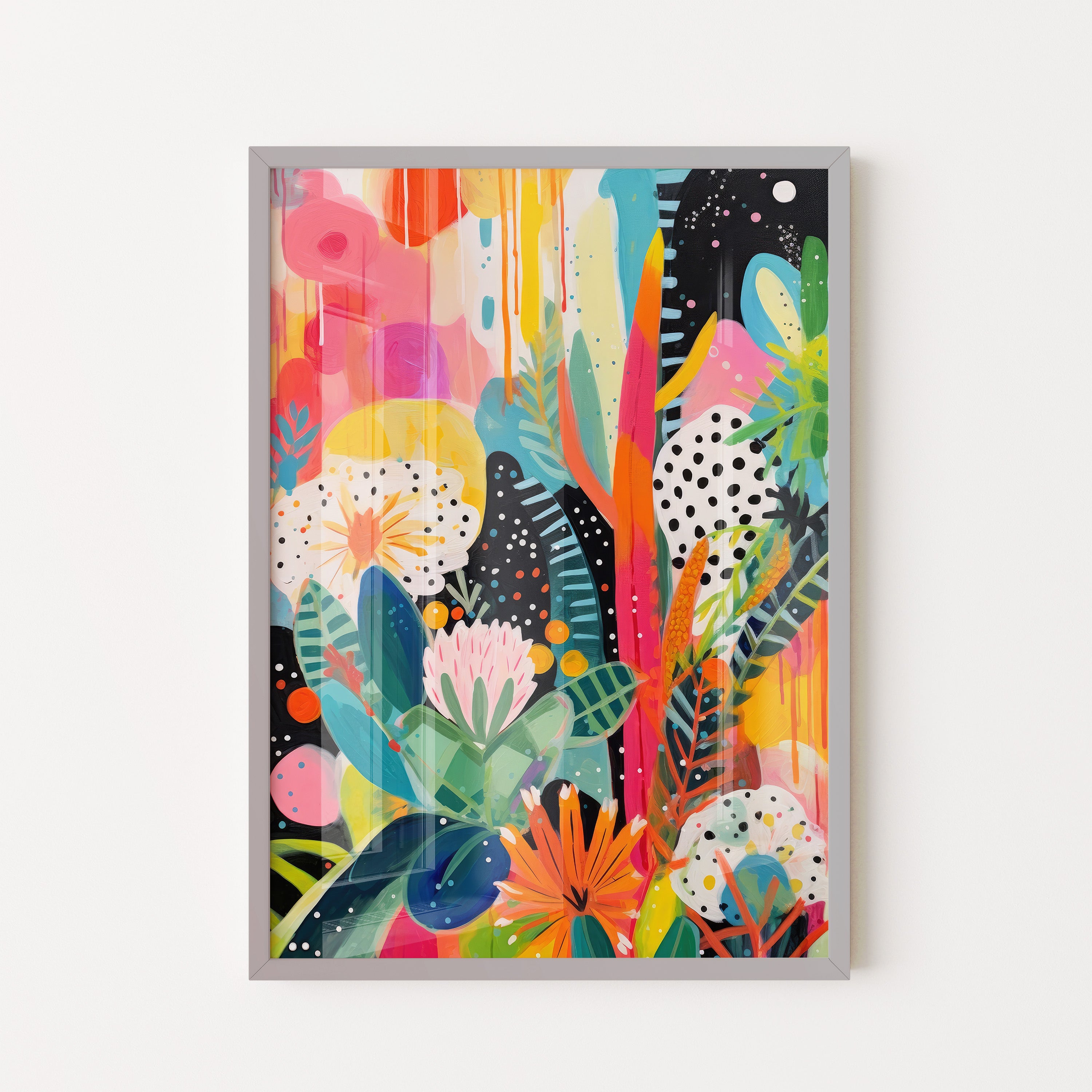 Vibrant Abstract Floral Garden