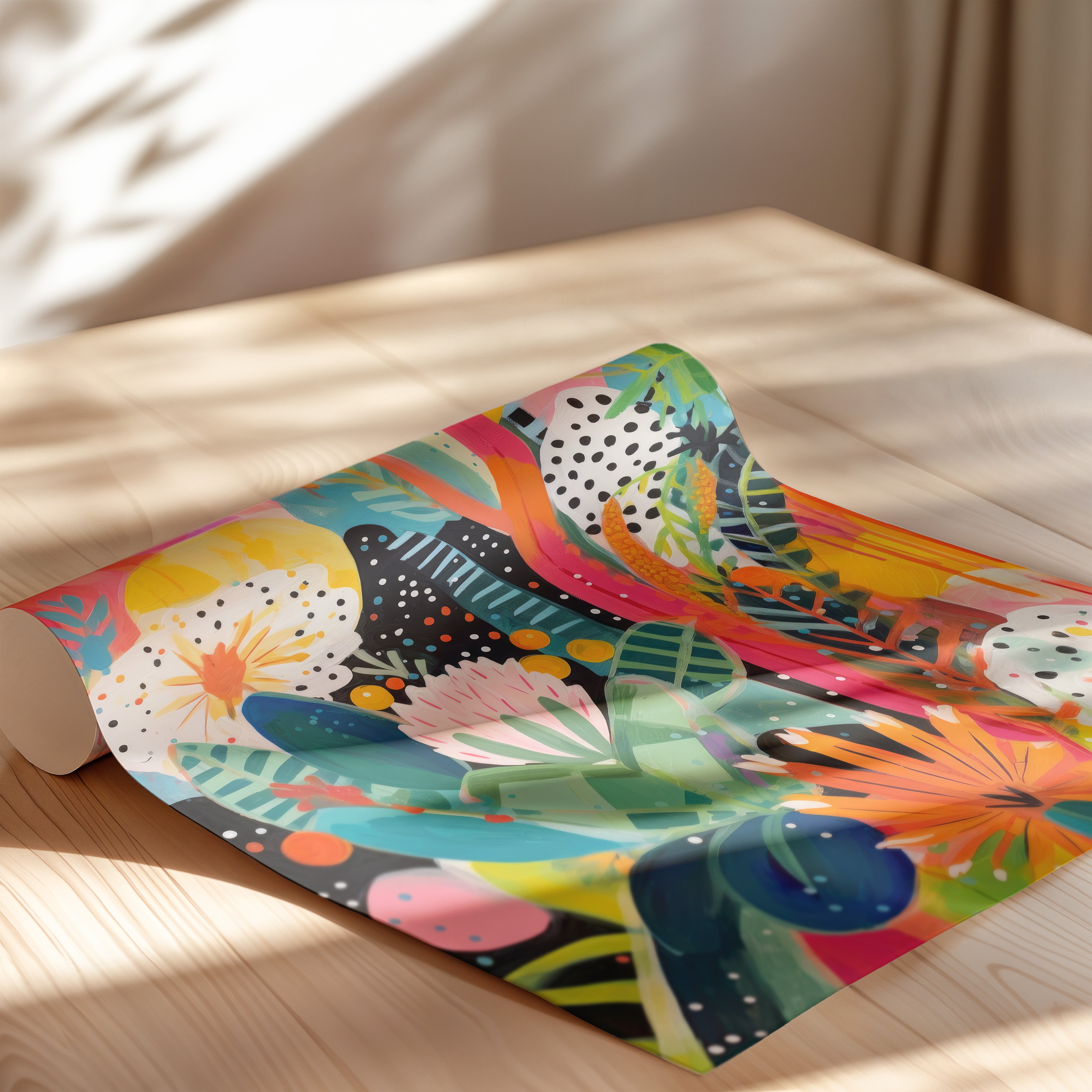 Vibrant Abstract Floral Garden
