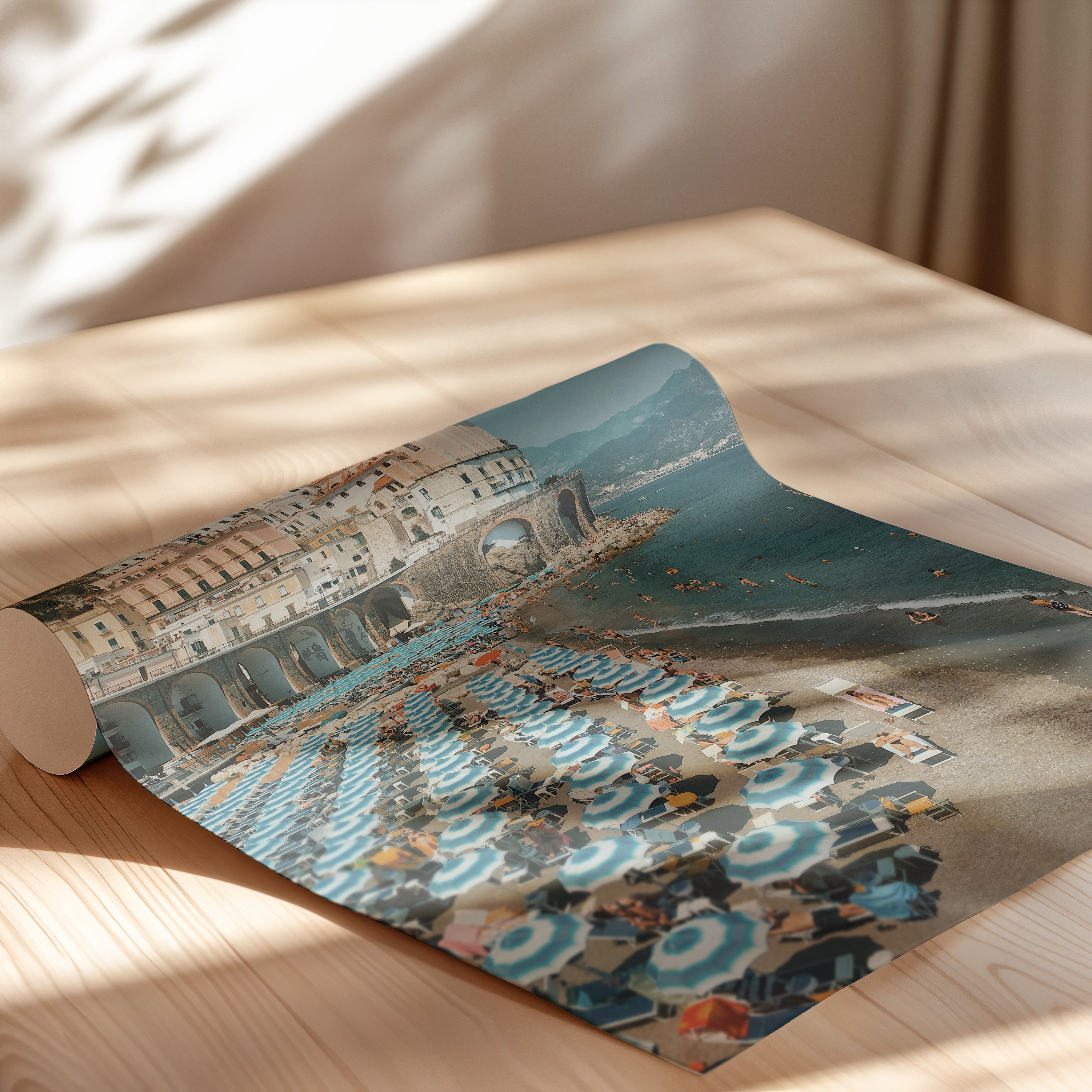Amalfi Coast Beach Scene