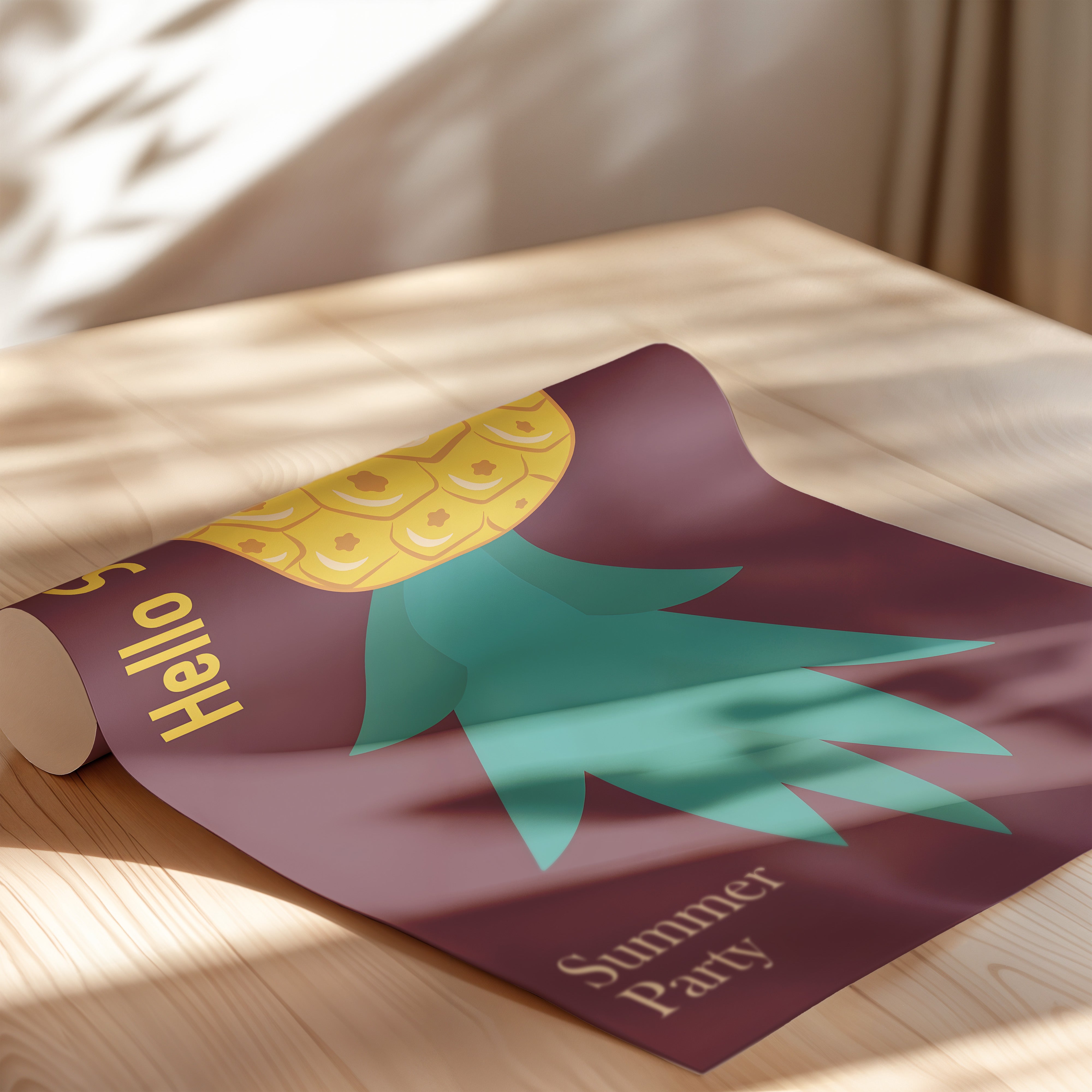 Hello Summer Pineapple – Tropical Wall Art