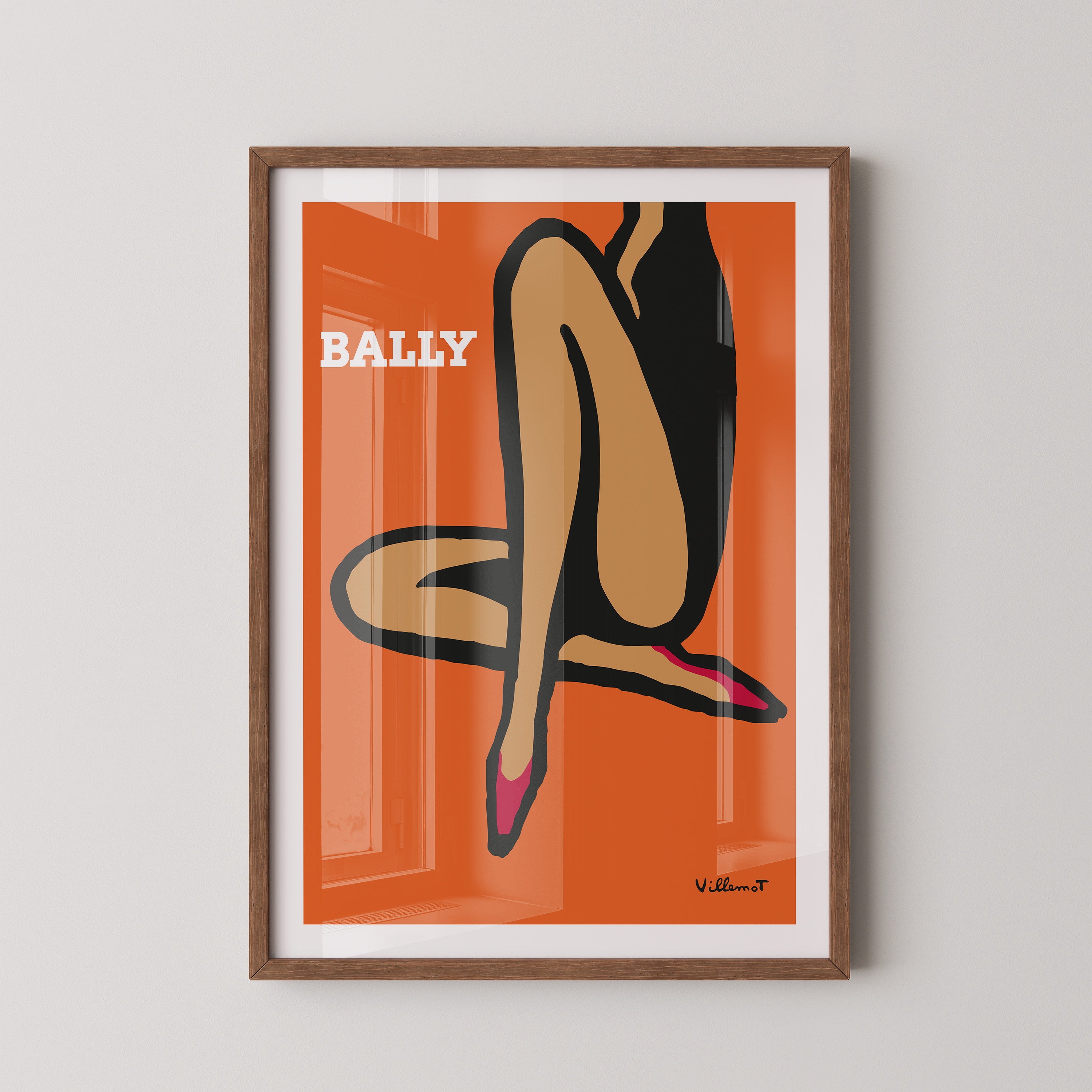 Bally Orange Fashion Legs Poster
