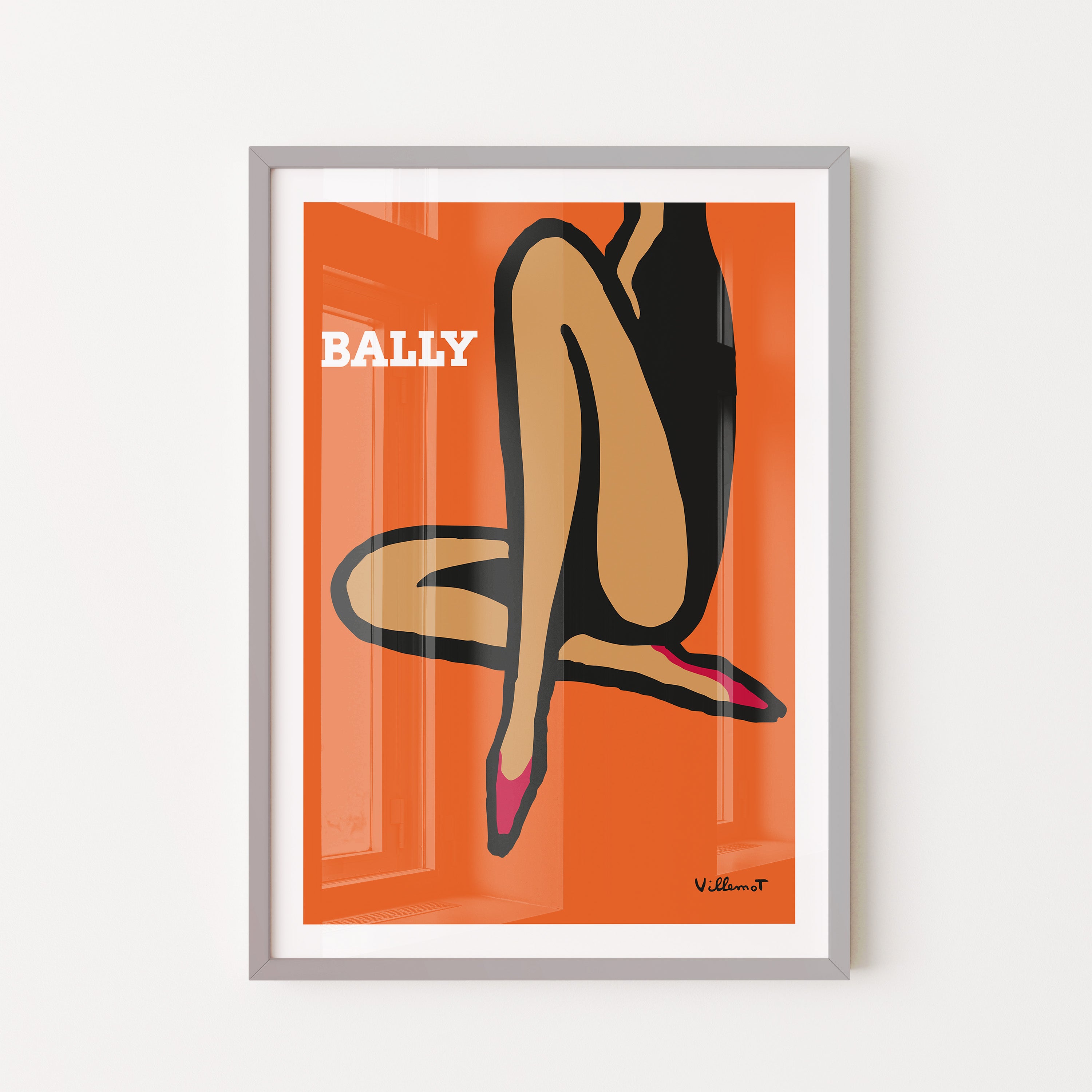 Bally Orange Fashion Legs Poster