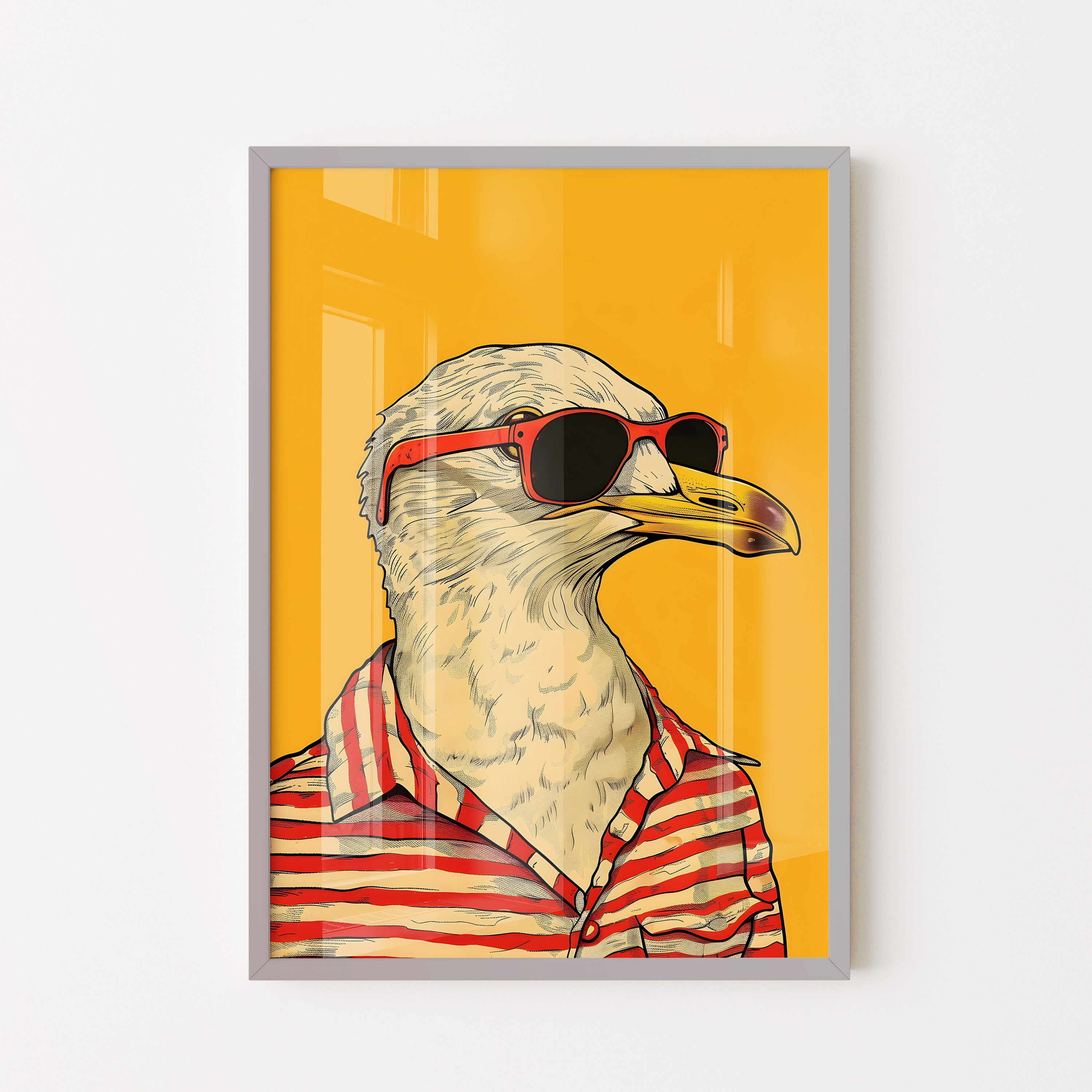 Cool Seagull – Retro Beach Vibes