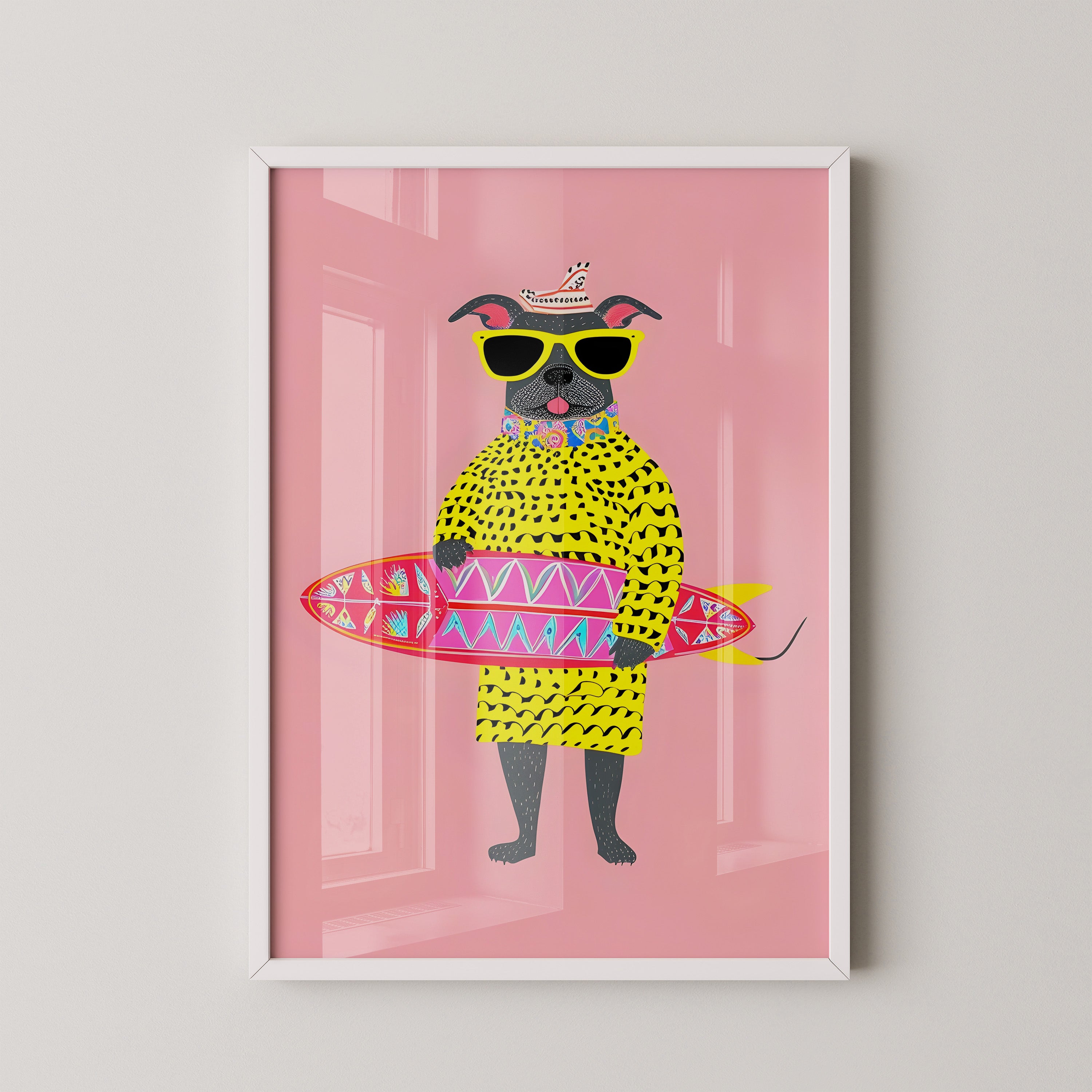 Surf Dog Vibes – Playful Pop Art