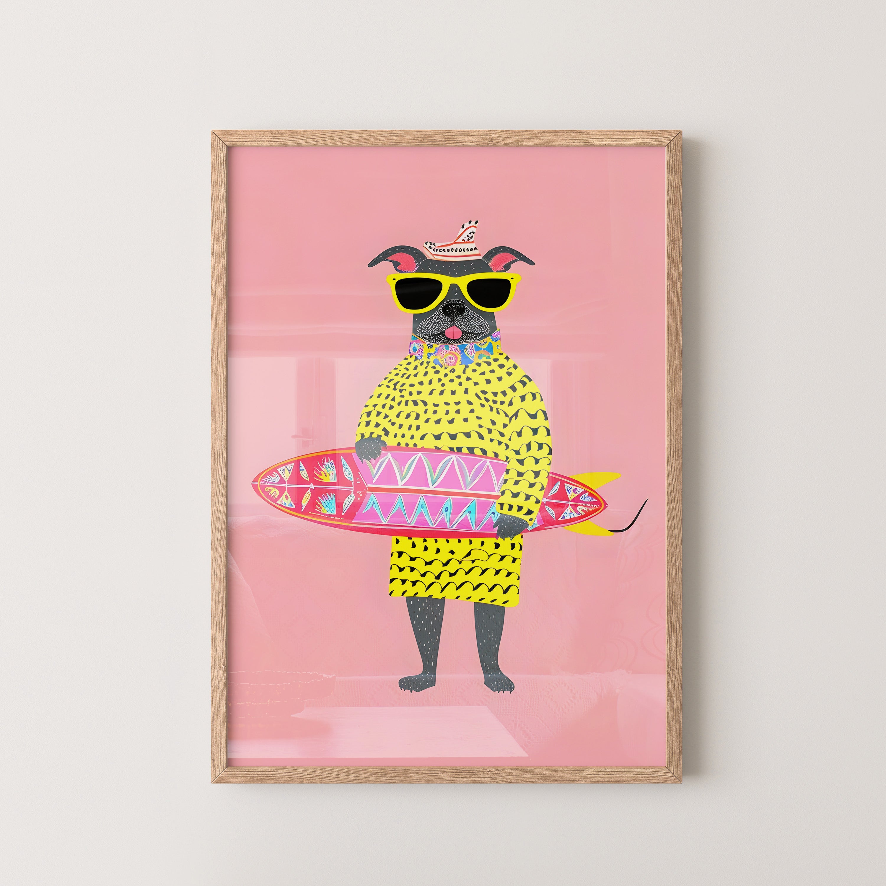 Surf Dog Vibes – Playful Pop Art