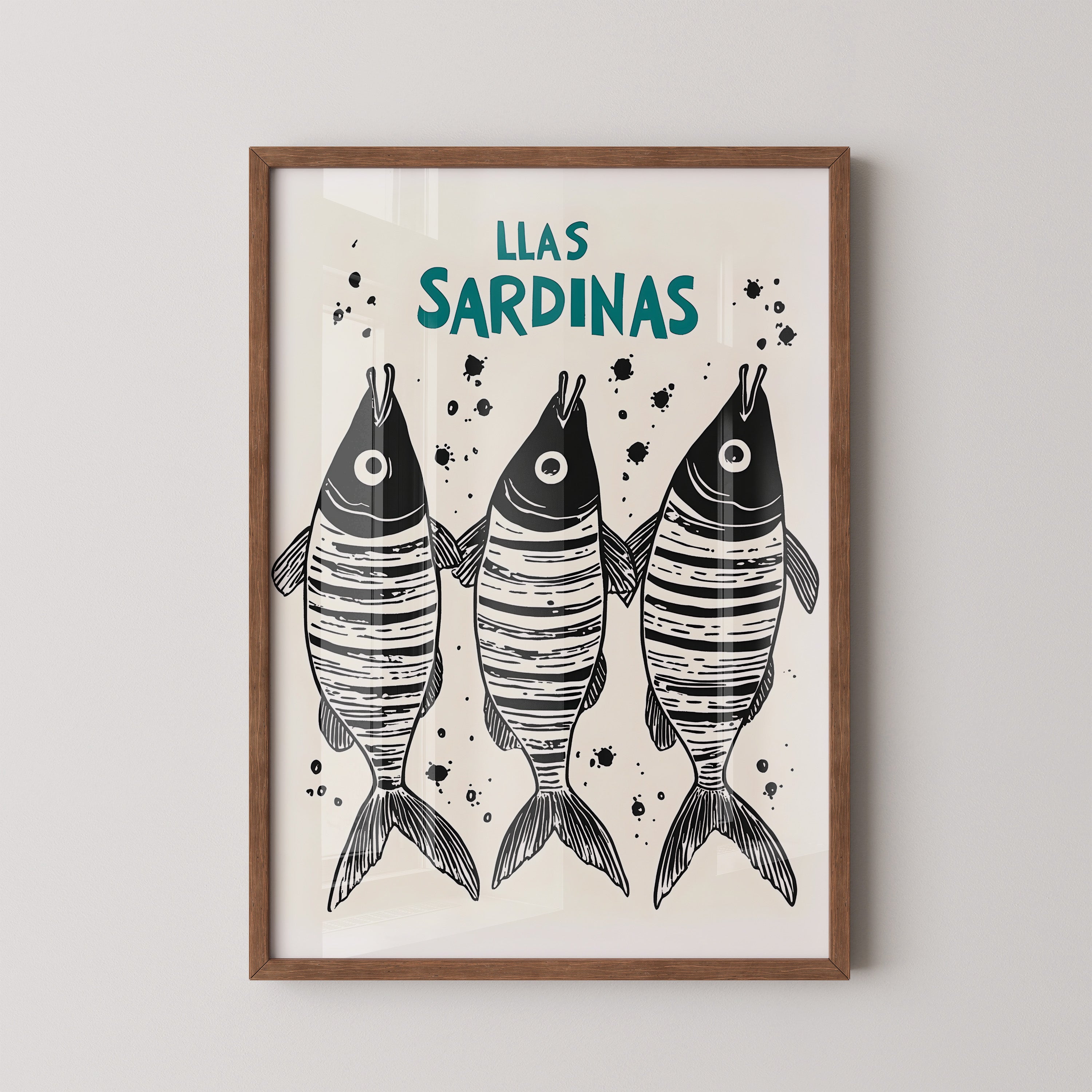 Las Sardinas – Nautical Fish Illustration art